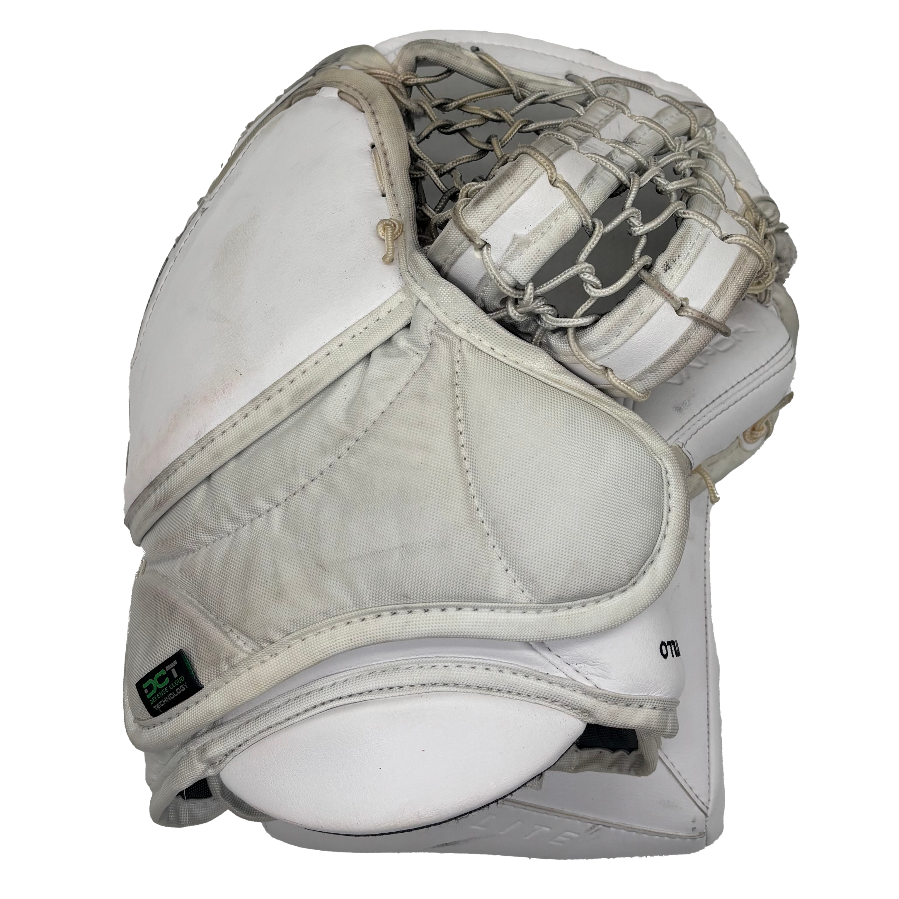 Bauer Vapor Flylite - Used Pro Stock Goalie Trapper (White/Black/Grey)