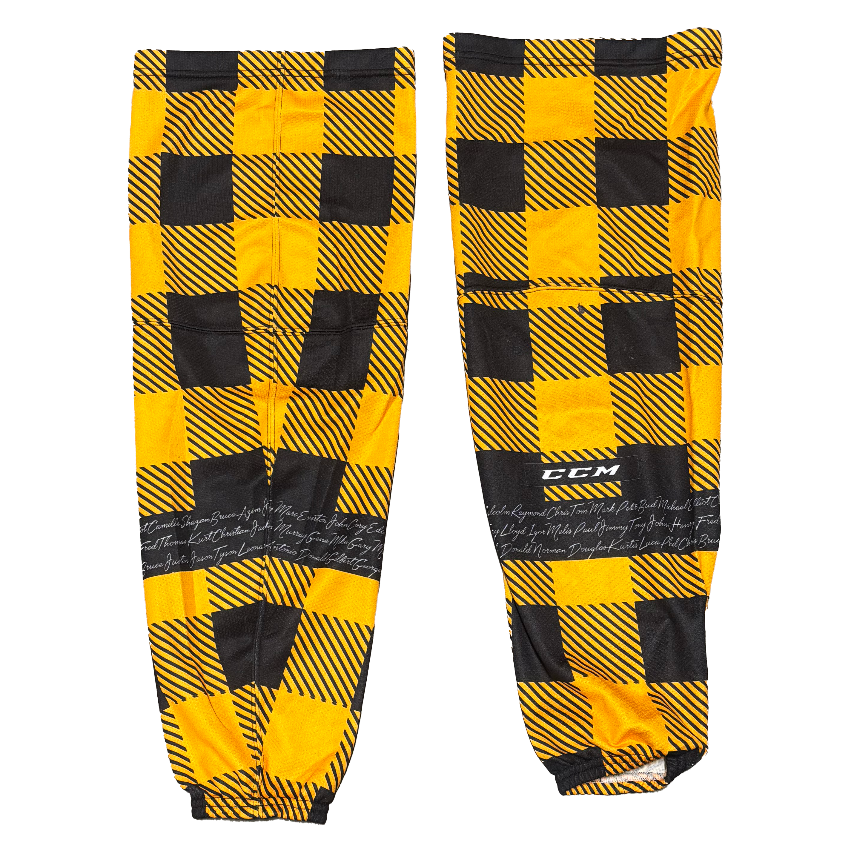 OHL - Used CCM Hockey Sock (Yellow/Black)