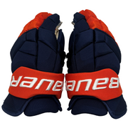 Bauer Supreme 2S - Used NHL Pro Stock Glove - Noah Dobson (Blue/Orange)