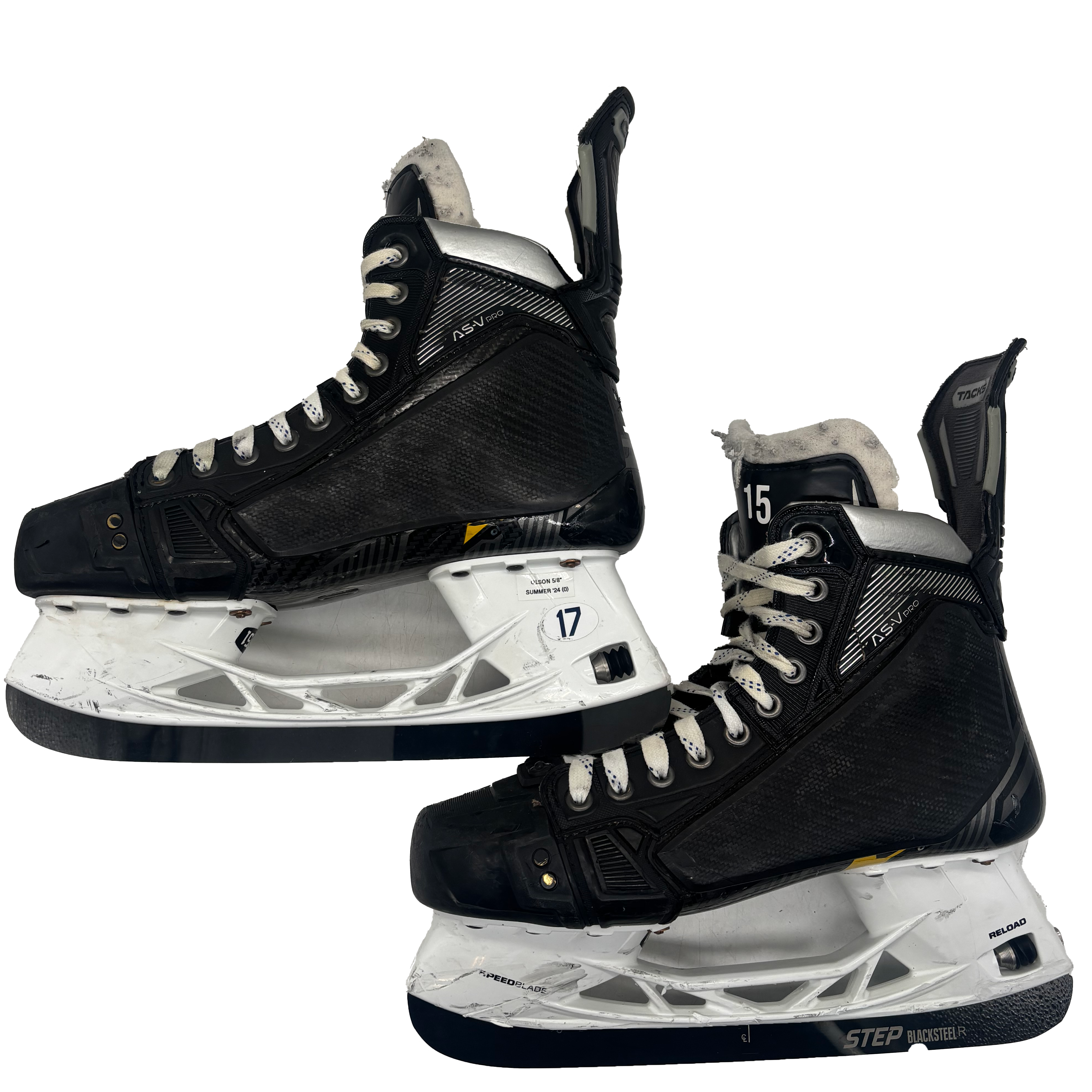 CCM Tacks AS-V Pro - Used Pro Stock Hockey Skates - Size 8E with Shot Blockers