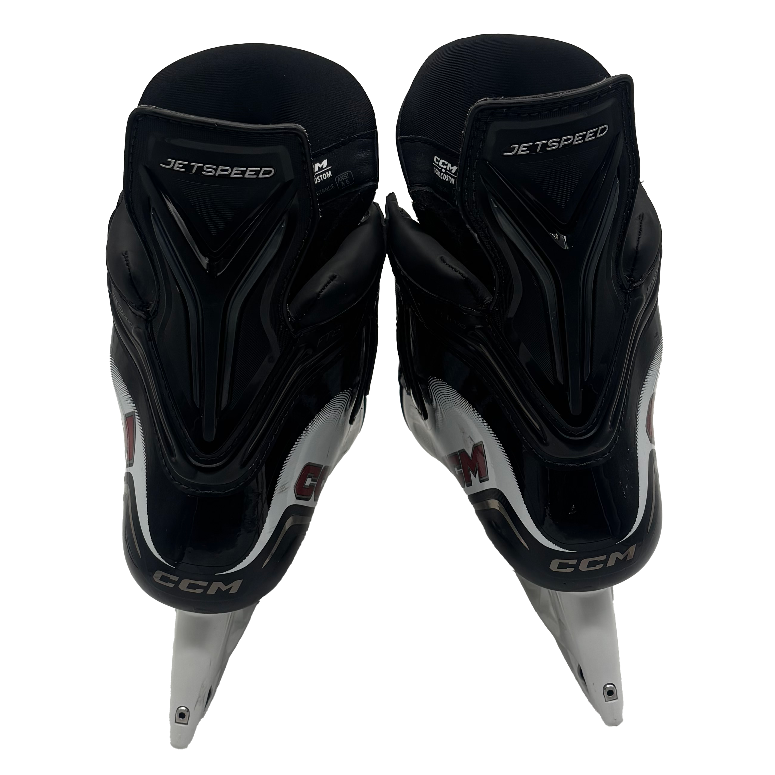 CCM Jetspeed FT8 Pro - Used Pro Stock Skates - Size 8E (White/Red)