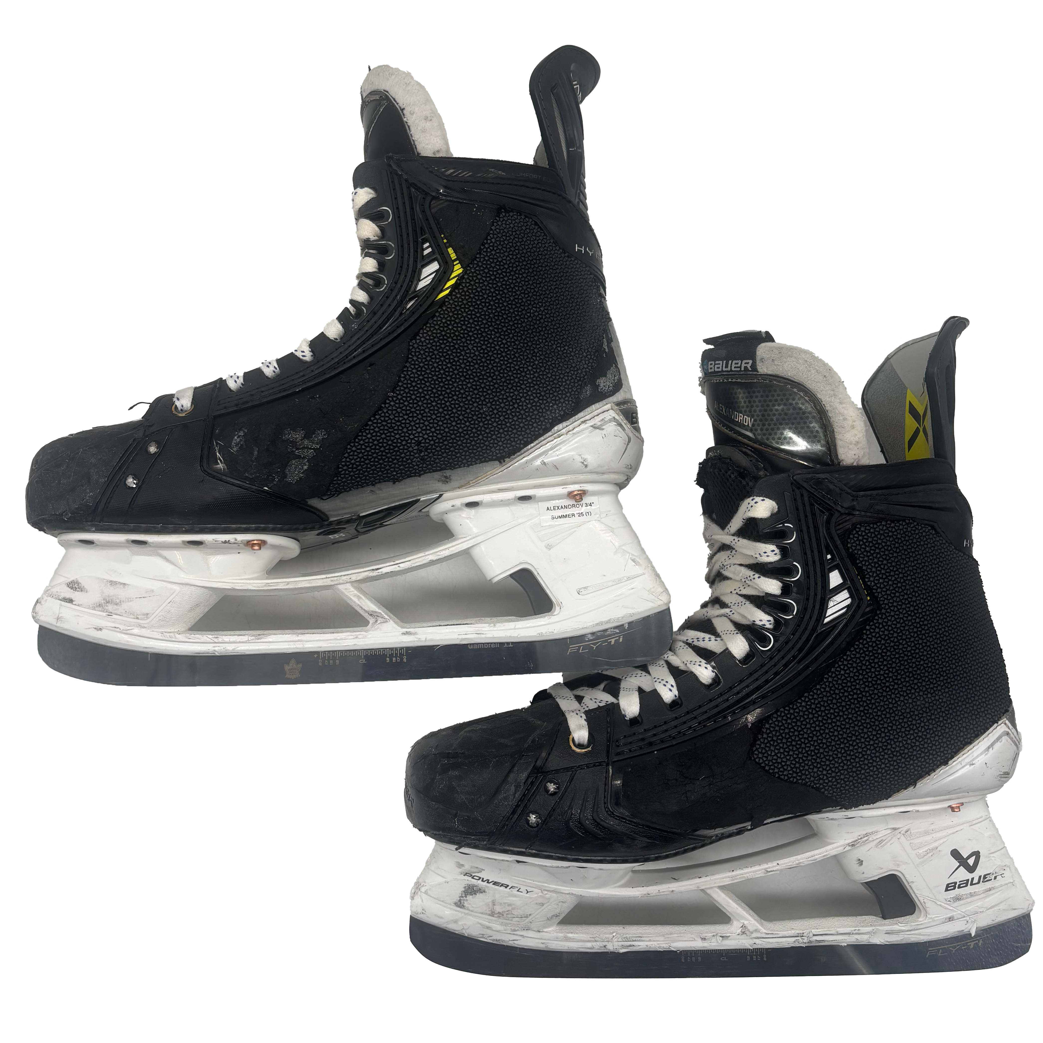 Bauer Vapor Hyperlite 2 - Used Pro Stock Skates - Size 9.5E with Shot Blockers