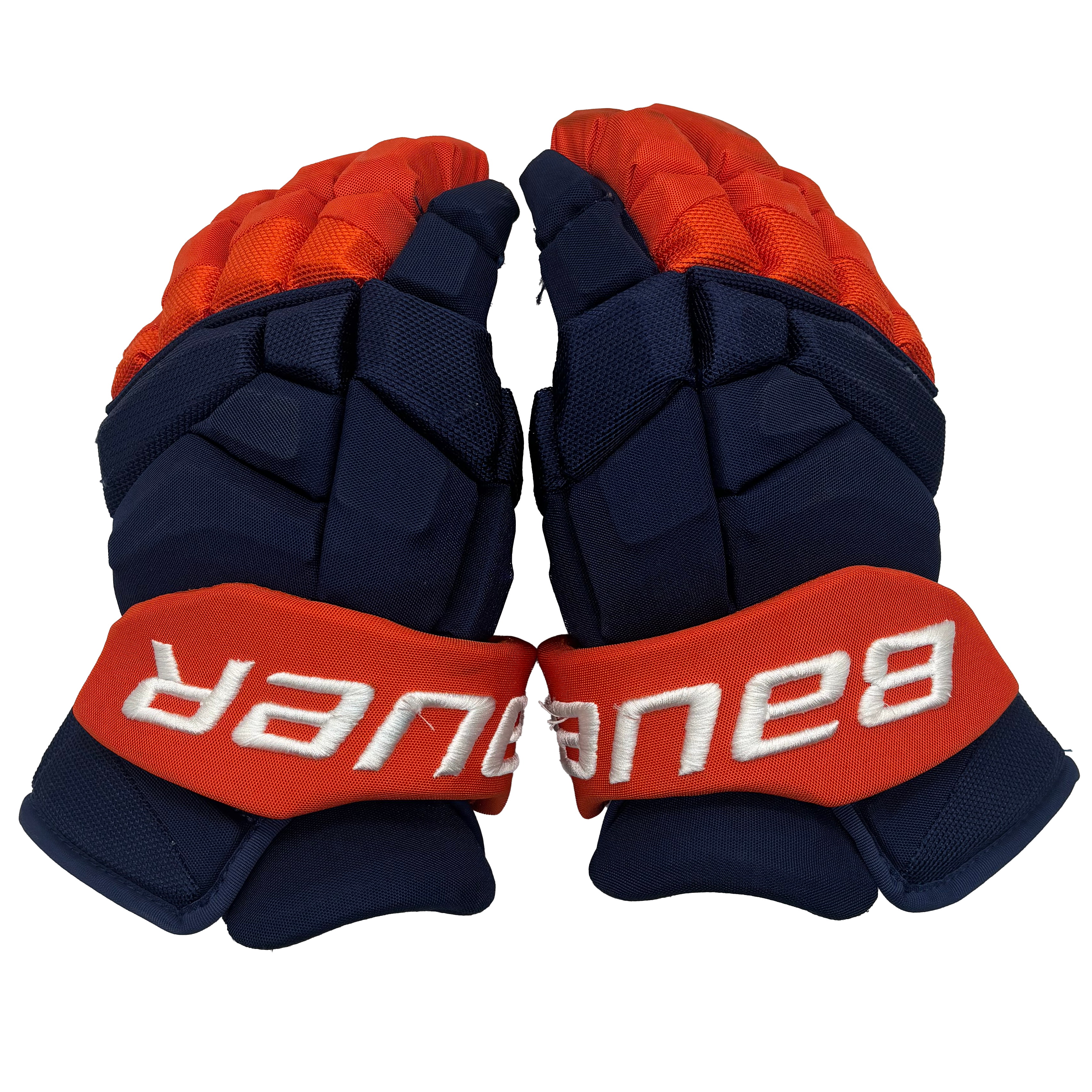 Bauer Supreme 2S - Used NHL Pro Stock Glove - Jordan Eberle (Blue/Orange)