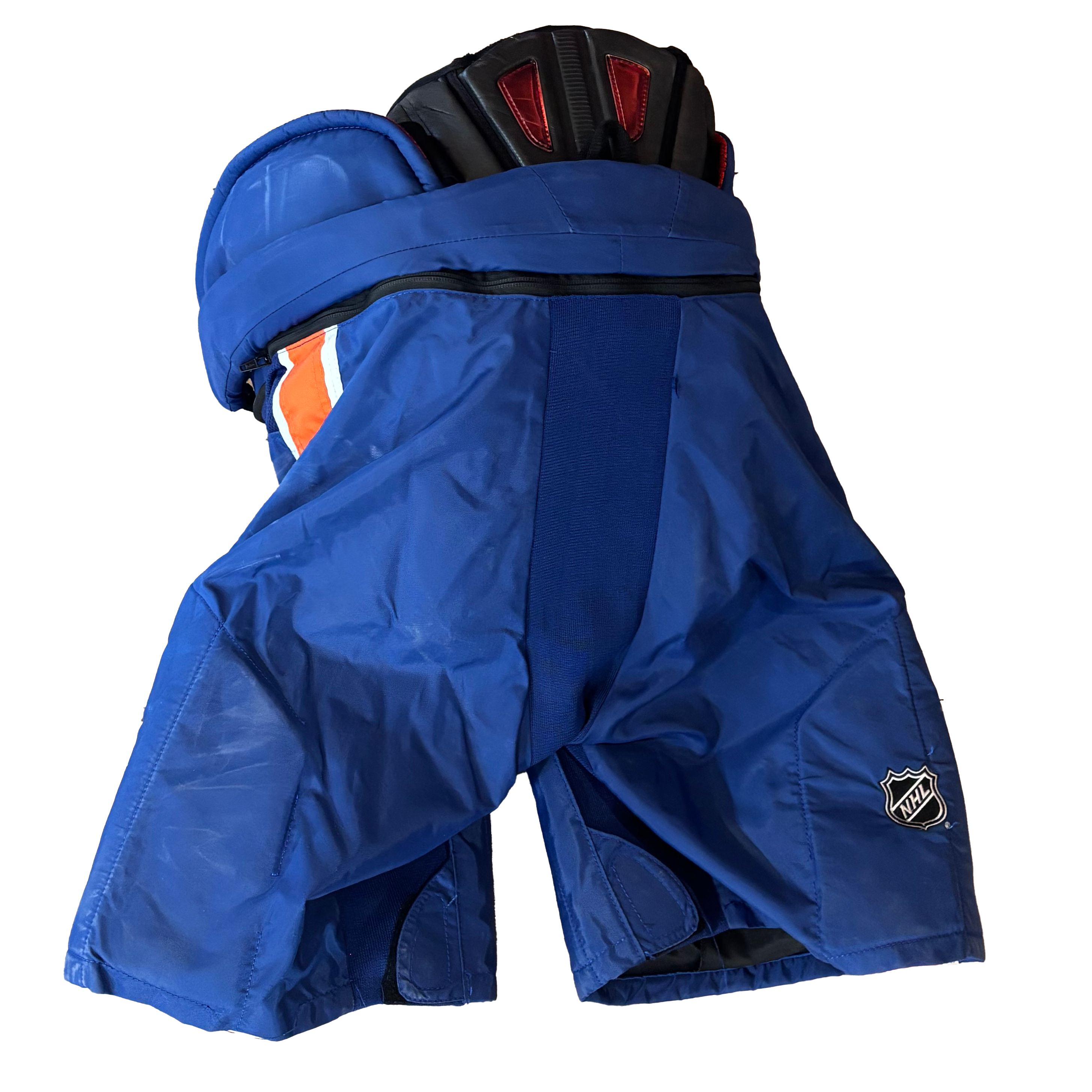CCM HP45X - Used NHL Pro Stock Hockey Pants  - New York Islanders (Blue/Orange/White)