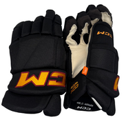 CCM HGPTKXFPP - AHL Pro Stock Hockey Gloves (Black/Gold/Maroon)