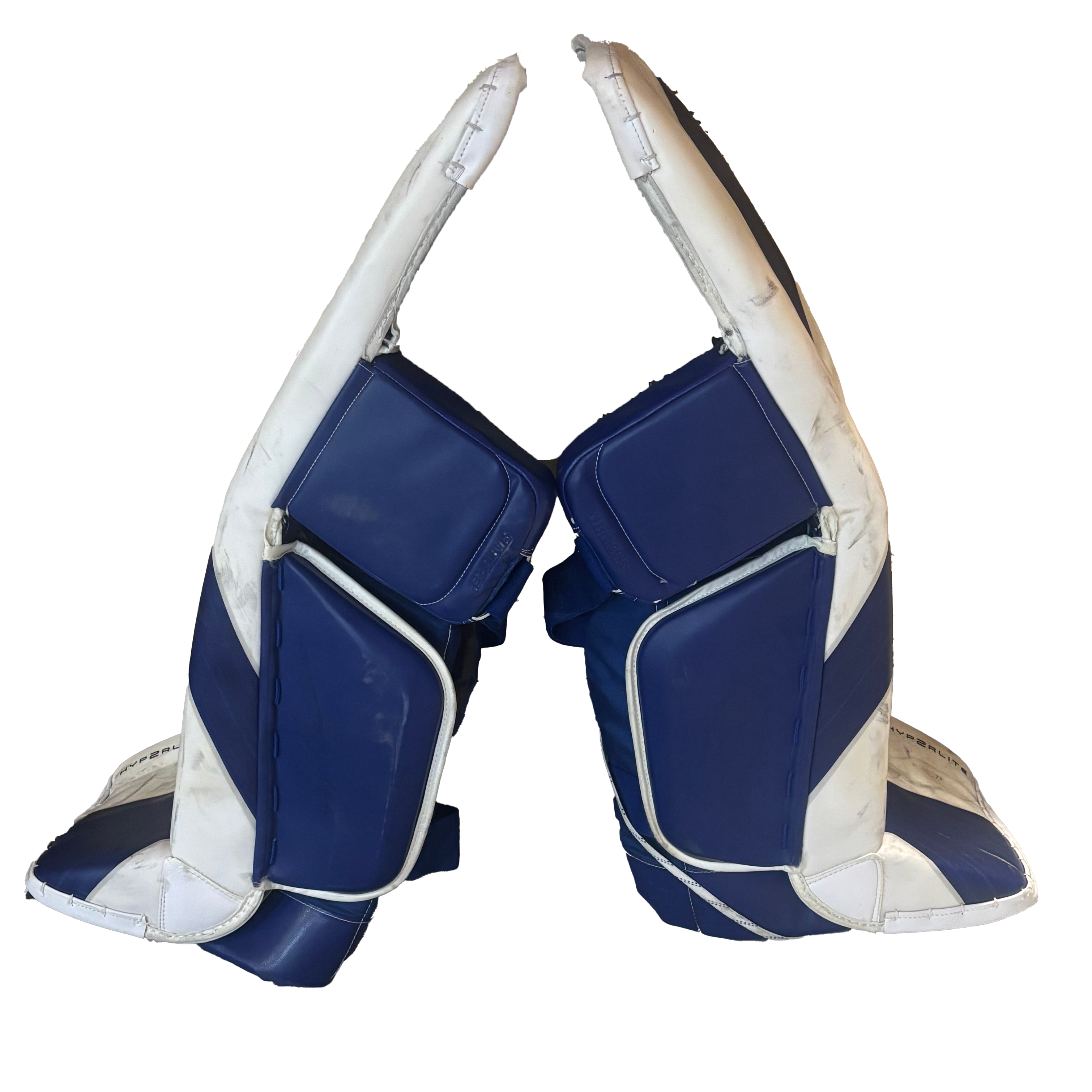 Bauer Vapor Hyperlite 2 - Used Pro Stock Full Right Goalie Full Set (White/Blue/Black)