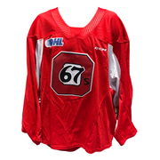 OHL - Used CCM Ottawa 67's Practice Jersey (Red)