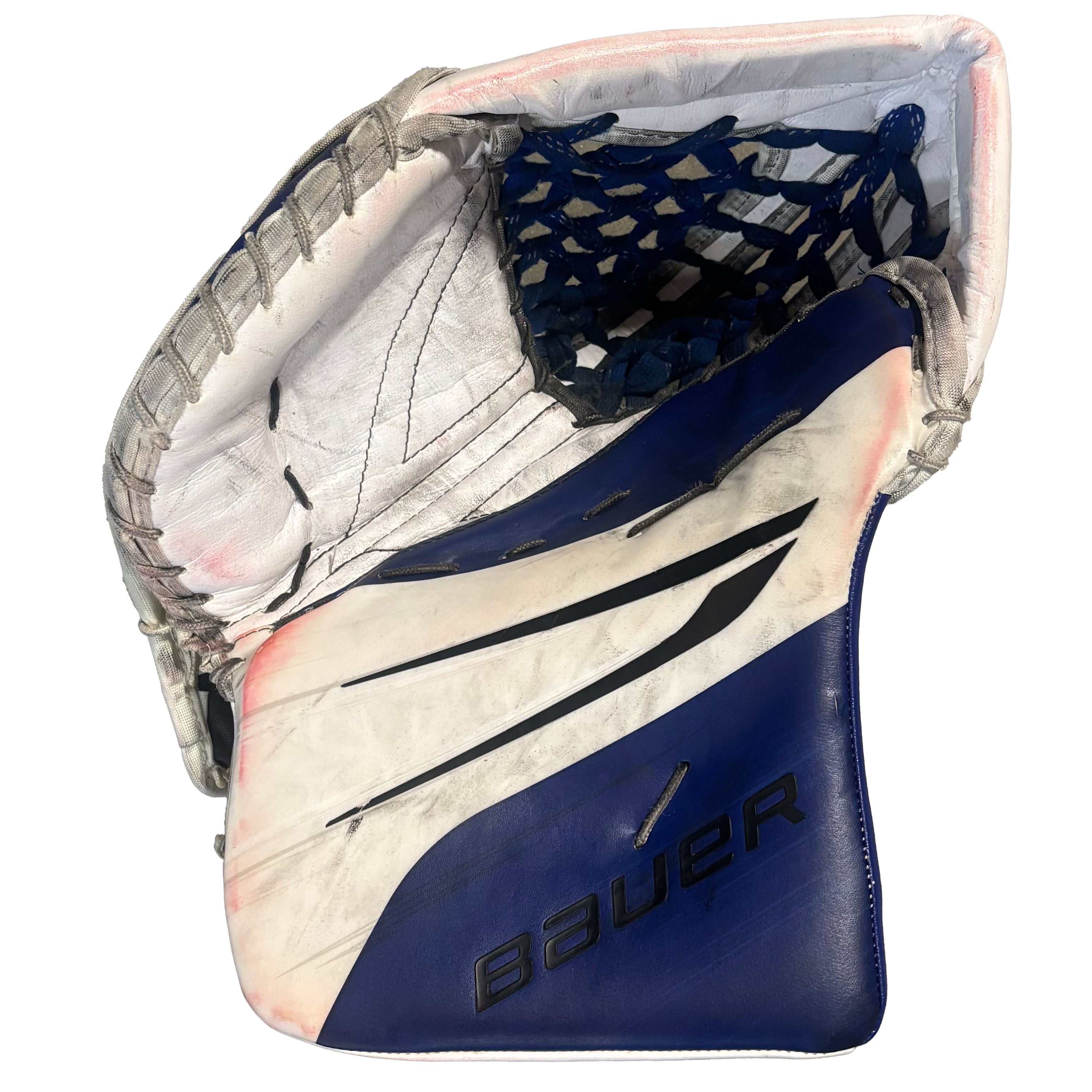 Bauer Vapor Hyperlite 2 - Used Pro Stock Full Right Goalie Full Set (White/Blue/Black)