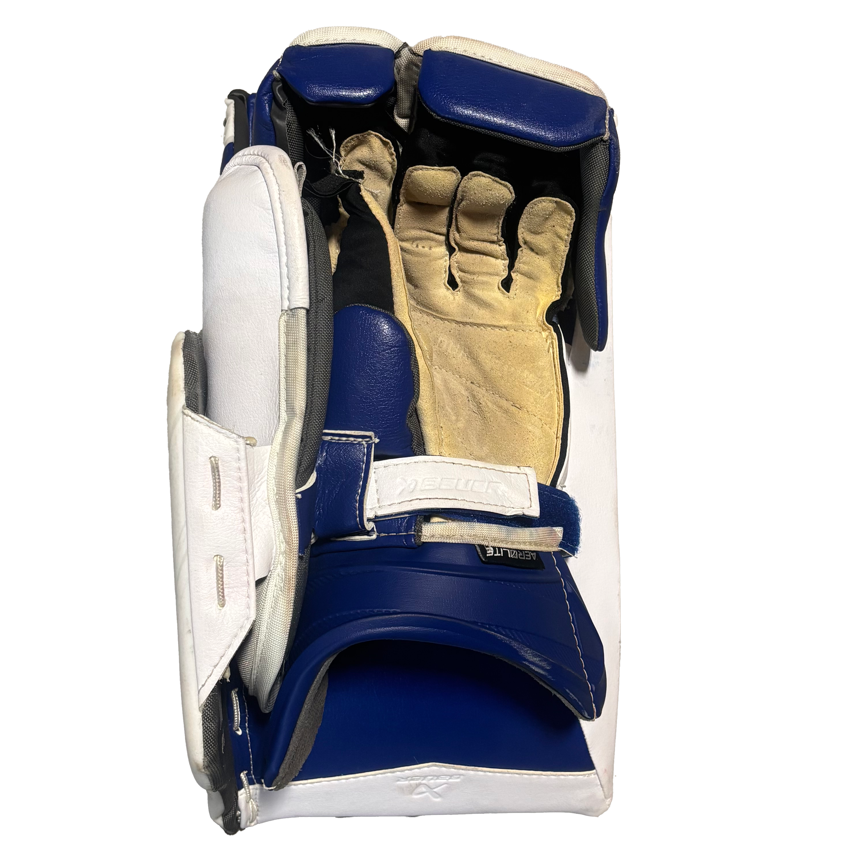 Bauer Vapor Hyperlite 2 - Used Pro Stock Full Right Goalie Full Set (White/Blue/Black)