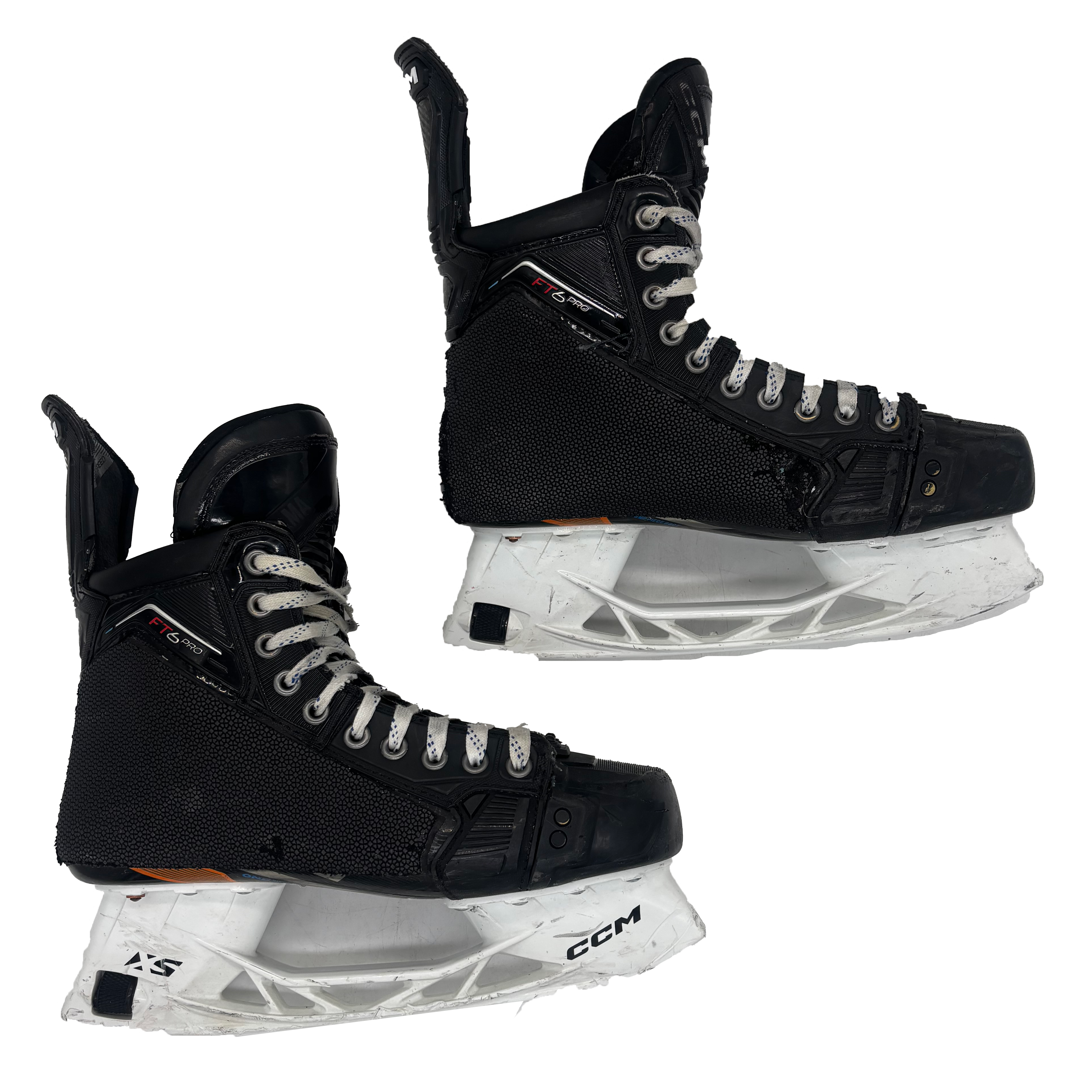 CCM Jetspeed FT6 Pro - Used Pro Stock Skates with Shot Blockers - Size 8.5E