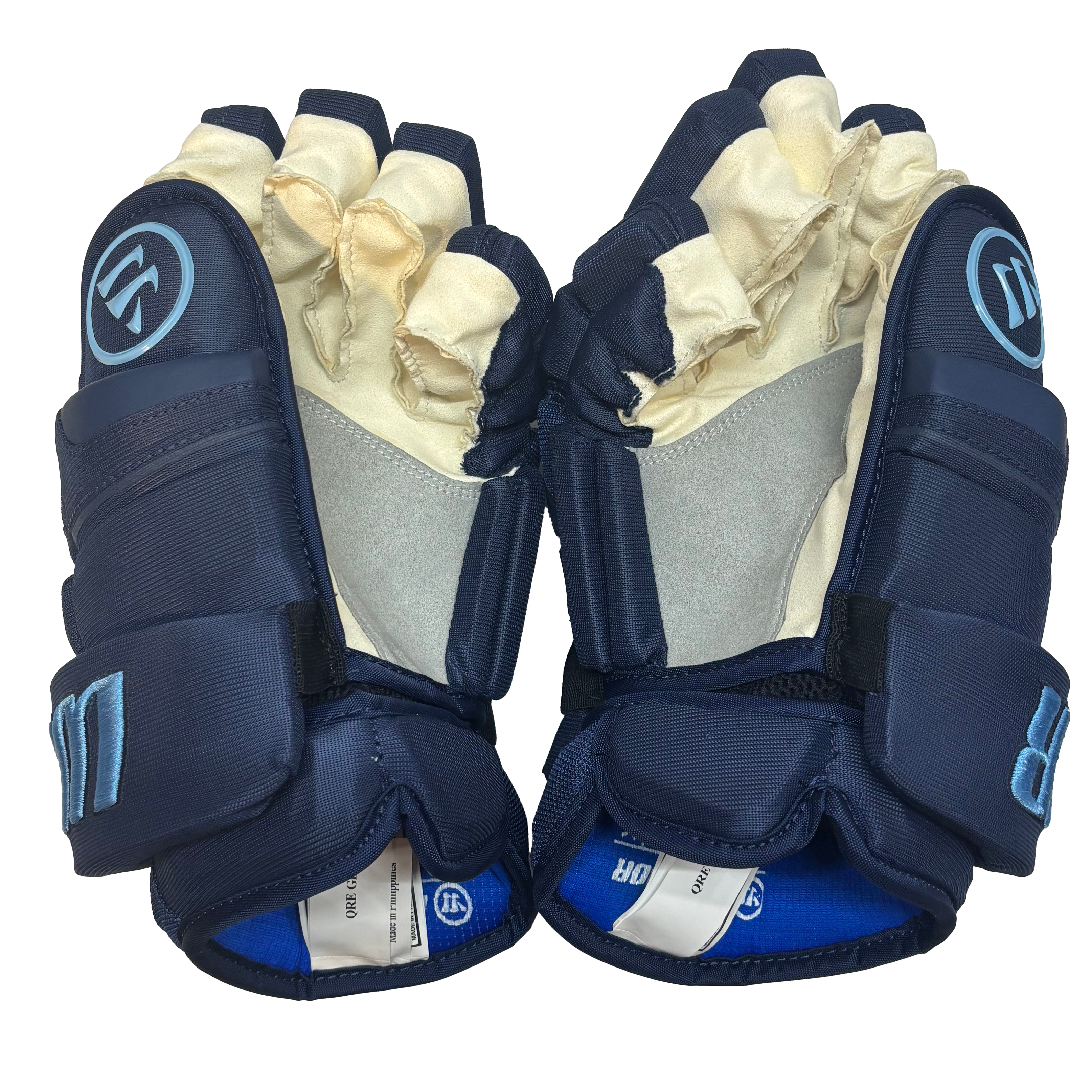 Warrior Covert QRE - PWHL Pro Stock Hockey Glove - Toronto Sceptres (Navy/Powder Blue)