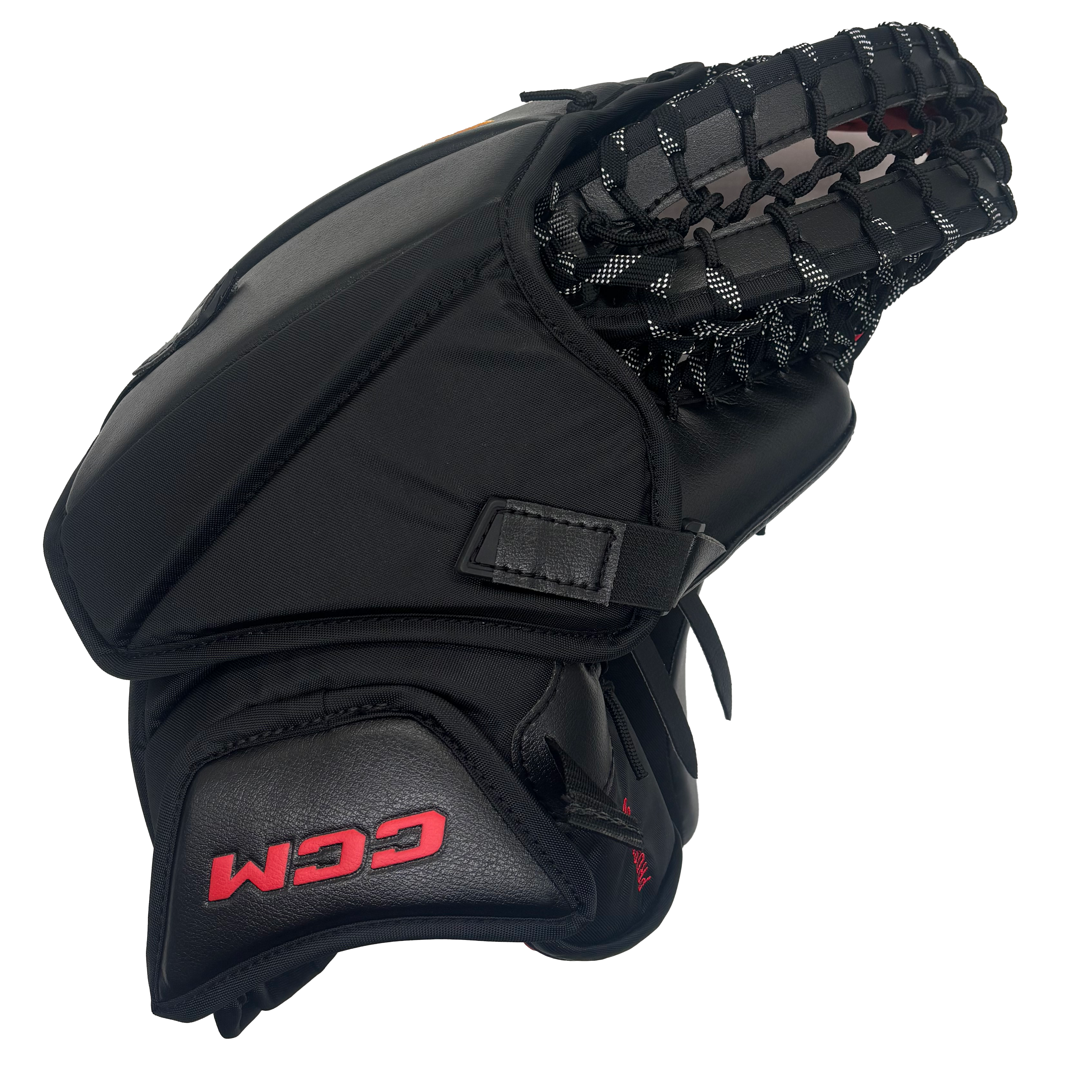 CCM Extreme Flex 7 Pro - AHL Pro Stock Goalie Trapper (Black/Red/Yellow)
