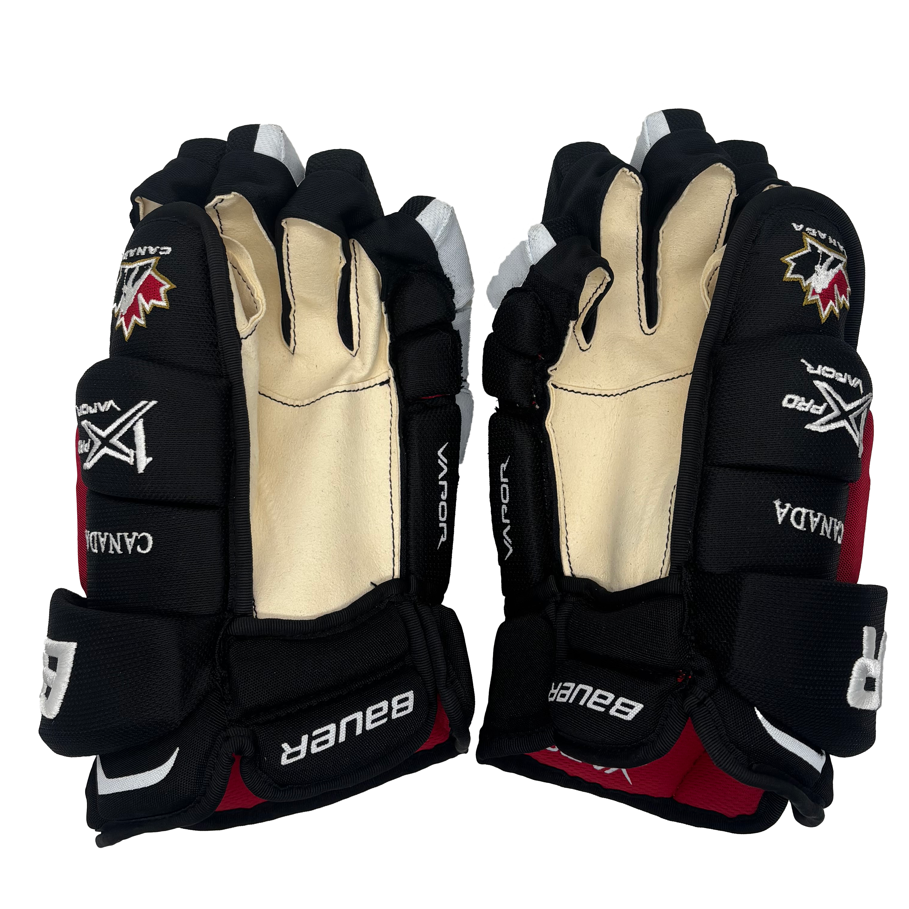 Bauer Vapor 1X Pro - Team Canada Pro Stock Hockey Gloves (Black/Red)