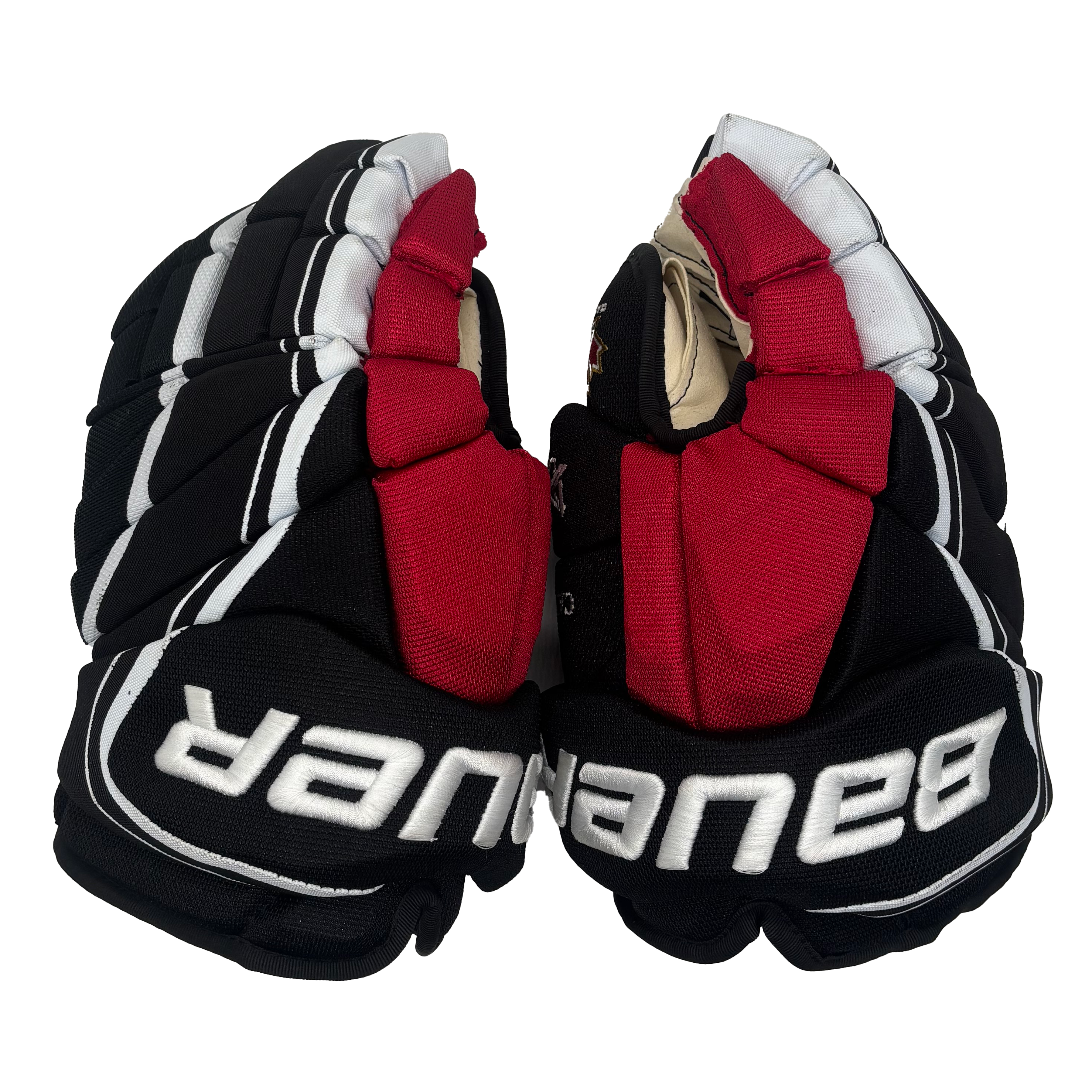 Bauer Vapor 1X Pro Lite - Team Canada Pro Stock Hockey Gloves (Black/Red)