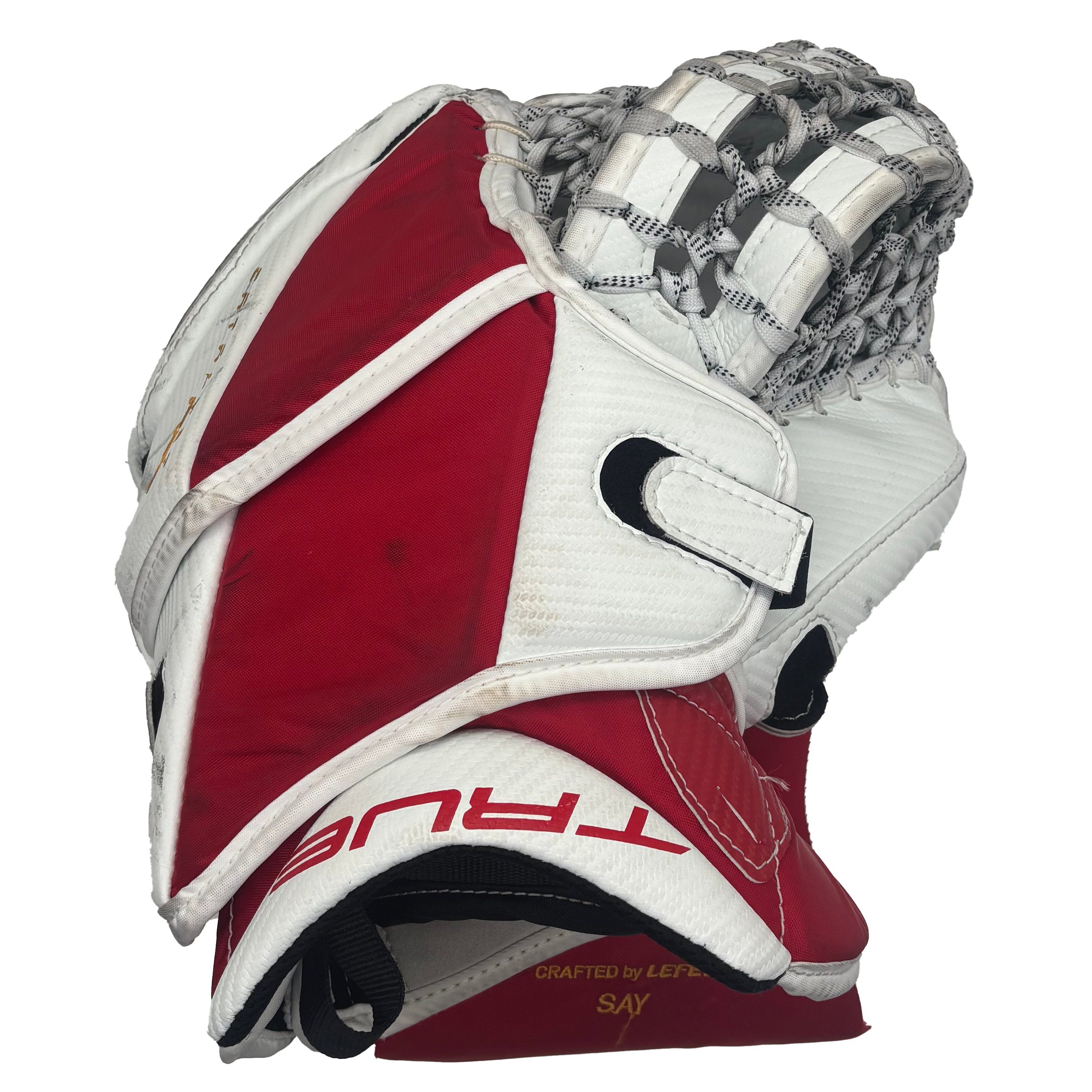 TRUE Catalyst PX5 - Used Pro Stock Goalie Glove (White/Red/Yellow)
