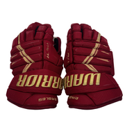 Warrior Alpha - Used Intermediate Pro Stock Hockey Glove (Maroon/Gold)