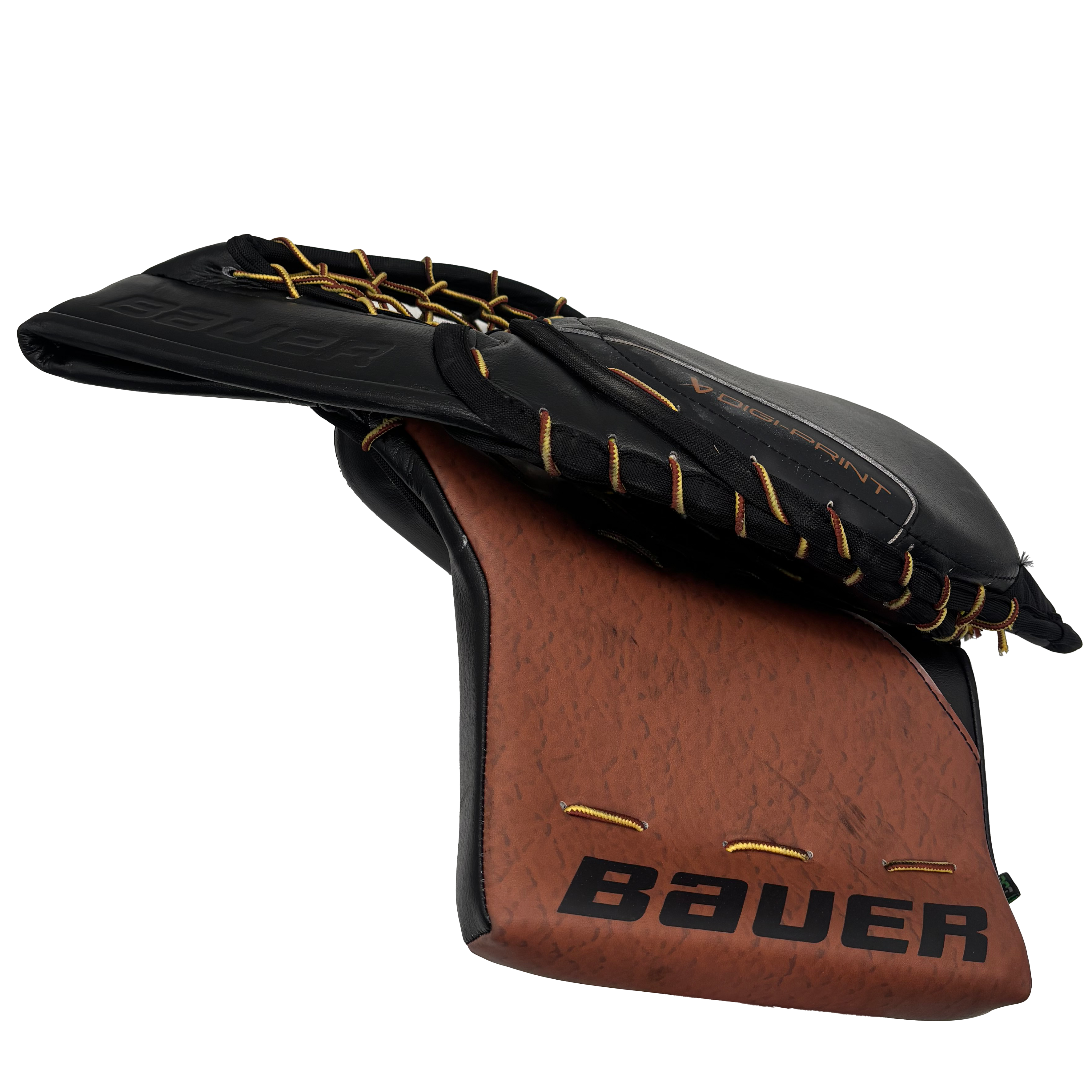 Bauer Supreme Shadow - Used Pro Stock Goalie Trapper (Black/Brown)