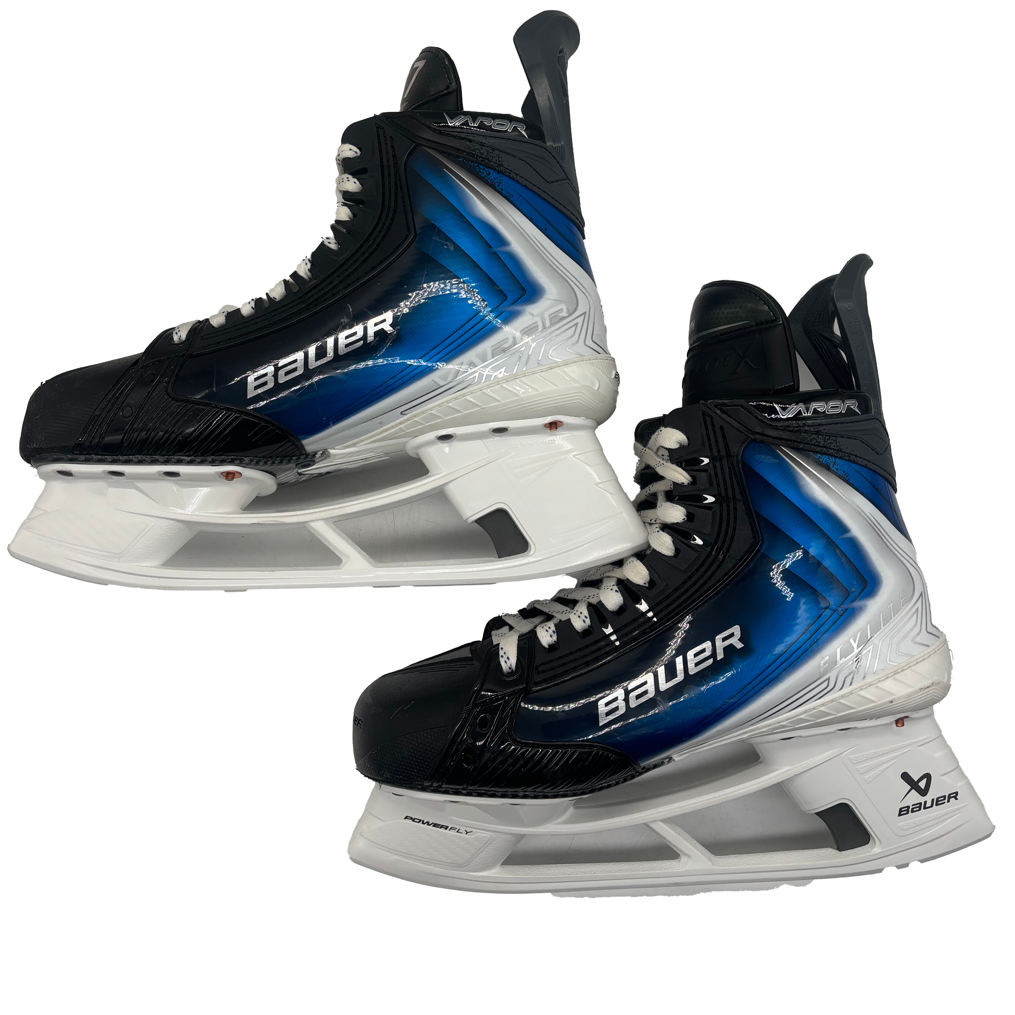 Bauer Vapor Flylite - Pro Stock Hockey Skates - Size 9.5 (Blue)