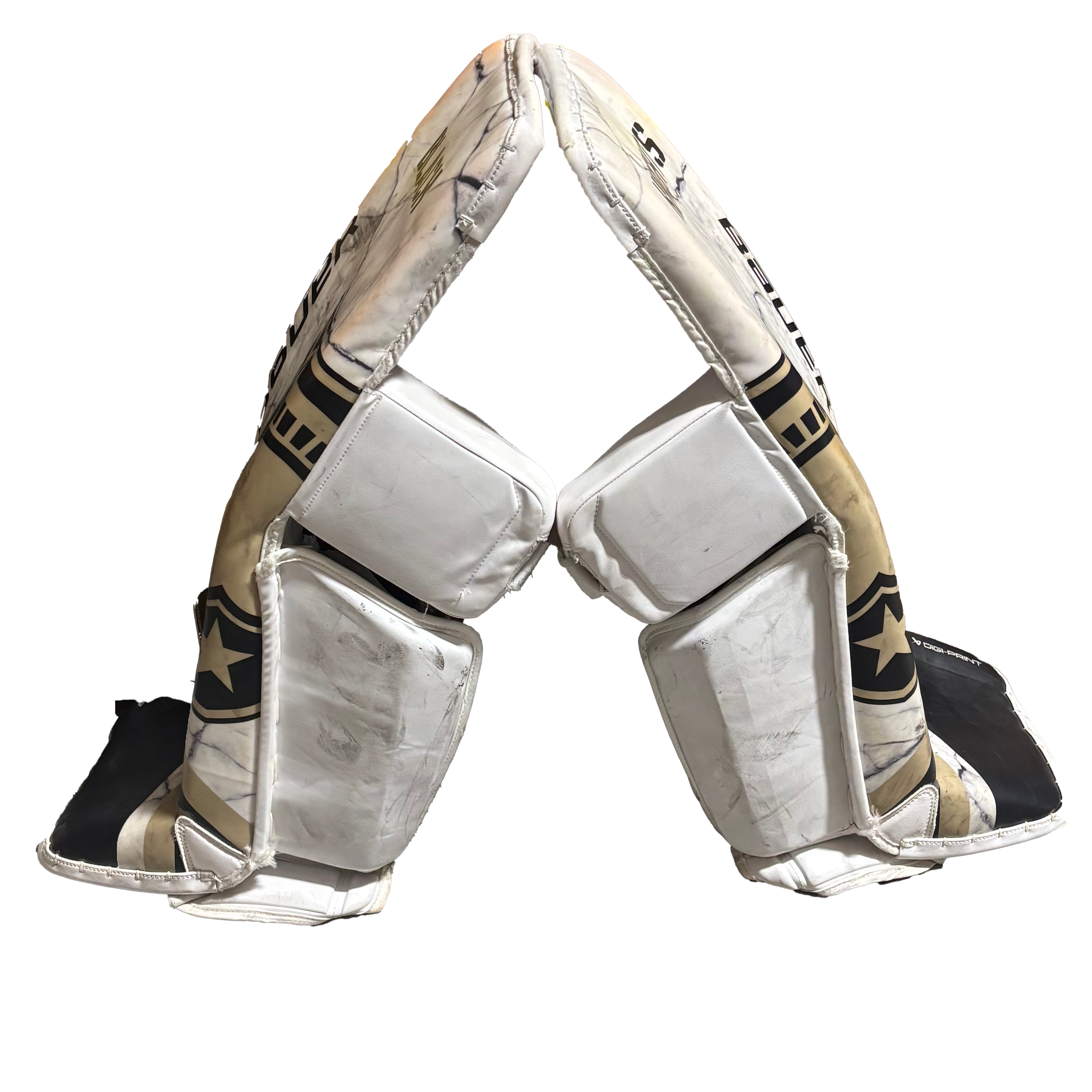 Bauer Supreme Shadow - Used Pro Stock Goalie Full Set (White/Black/Gold)