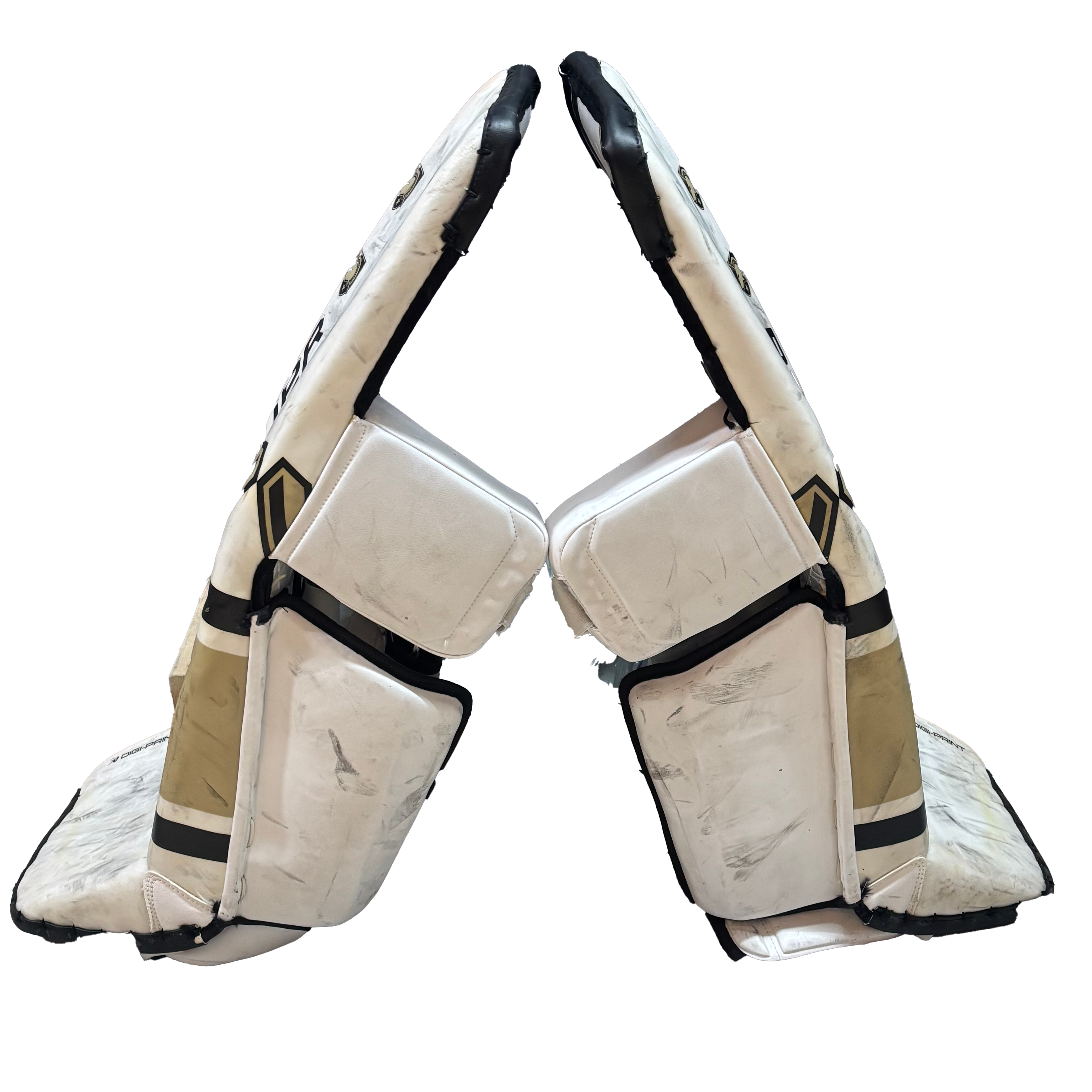 Bauer Supreme Shadow - Used Pro Stock Goalie Full Set (White/Gold/Black)