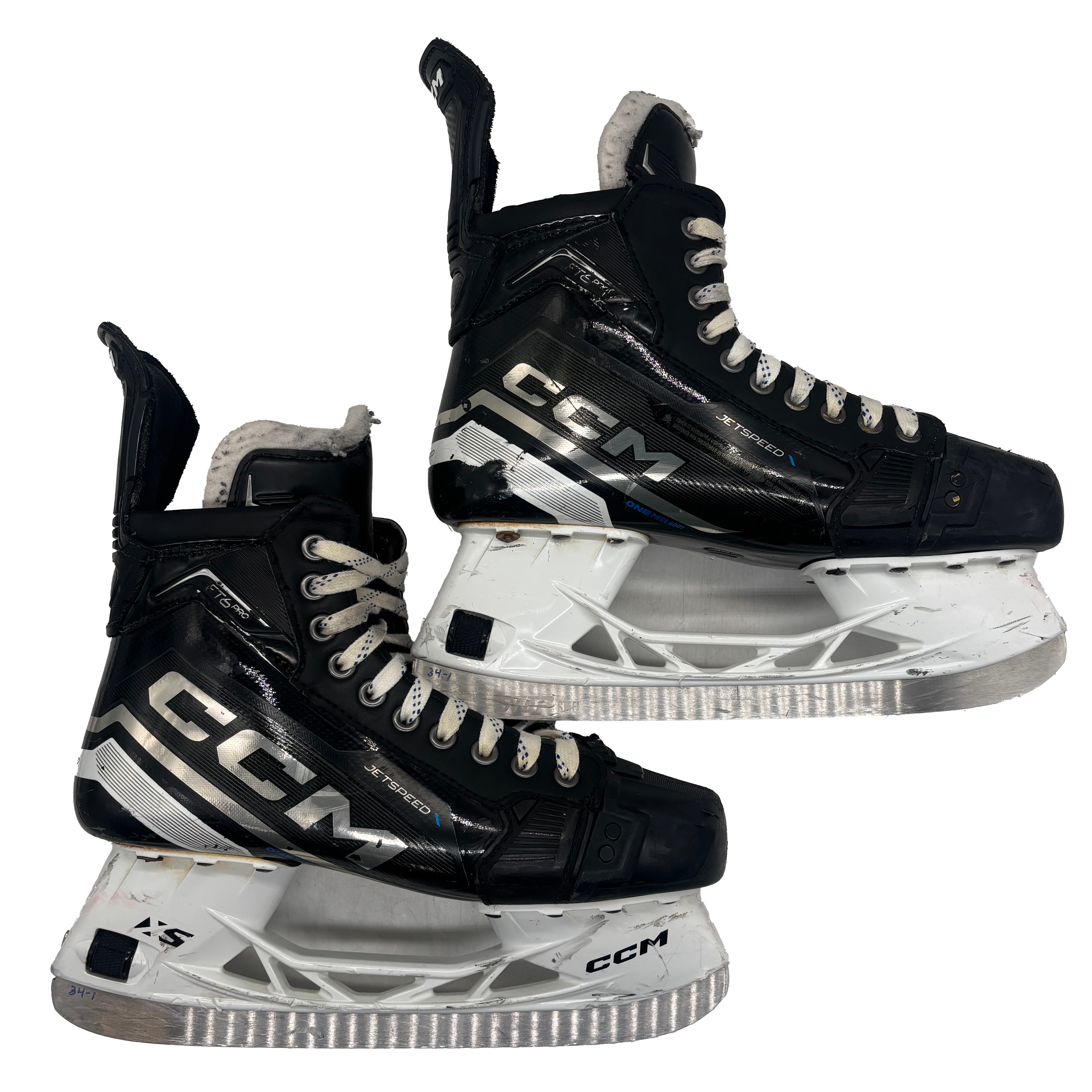 CCM Jetspeed FT6 Pro - Used Pro Stock Hockey Skates - Size 8.5D (Black/White)