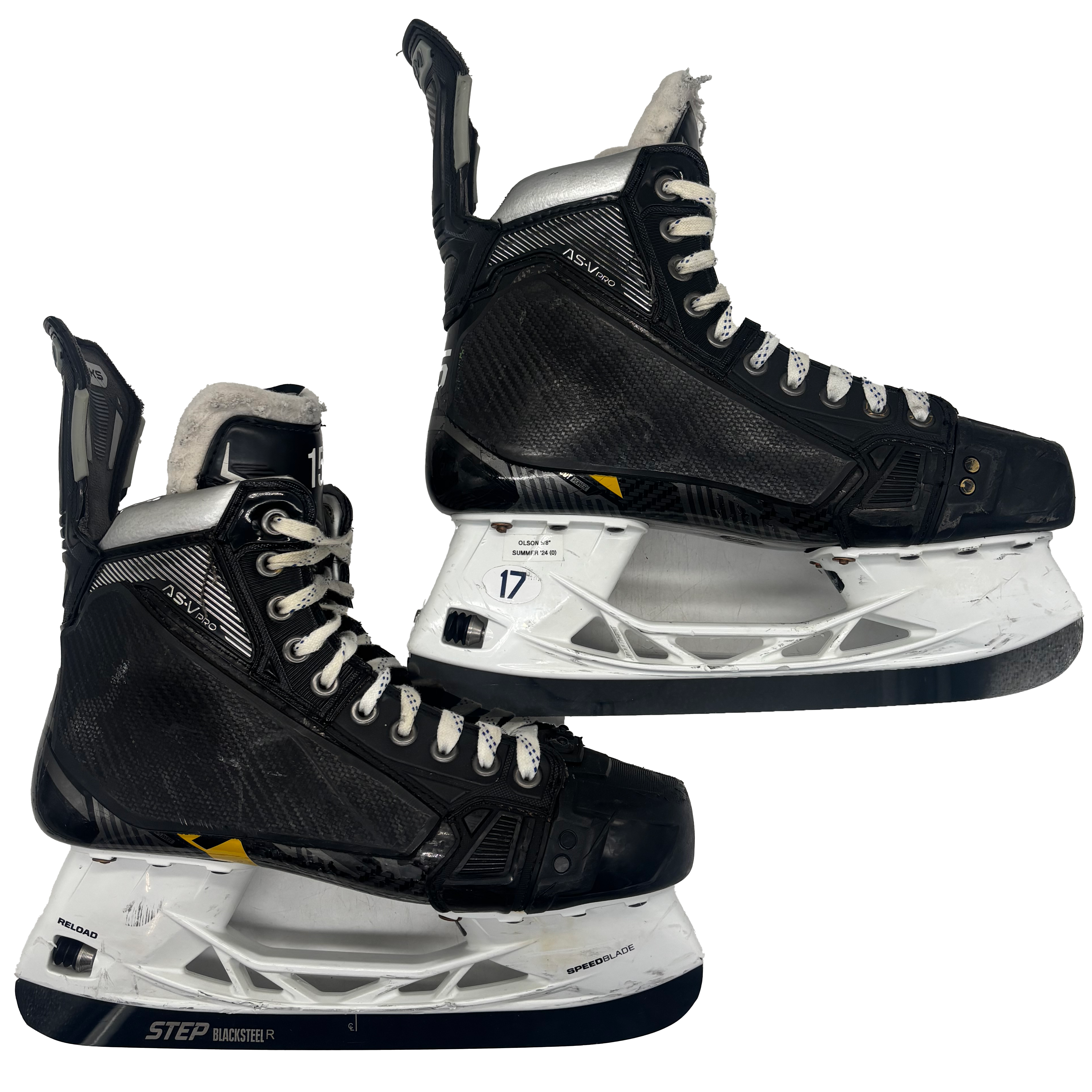 CCM Tacks AS-V Pro - Used Pro Stock Hockey Skates - Size 8E with Shot Blockers