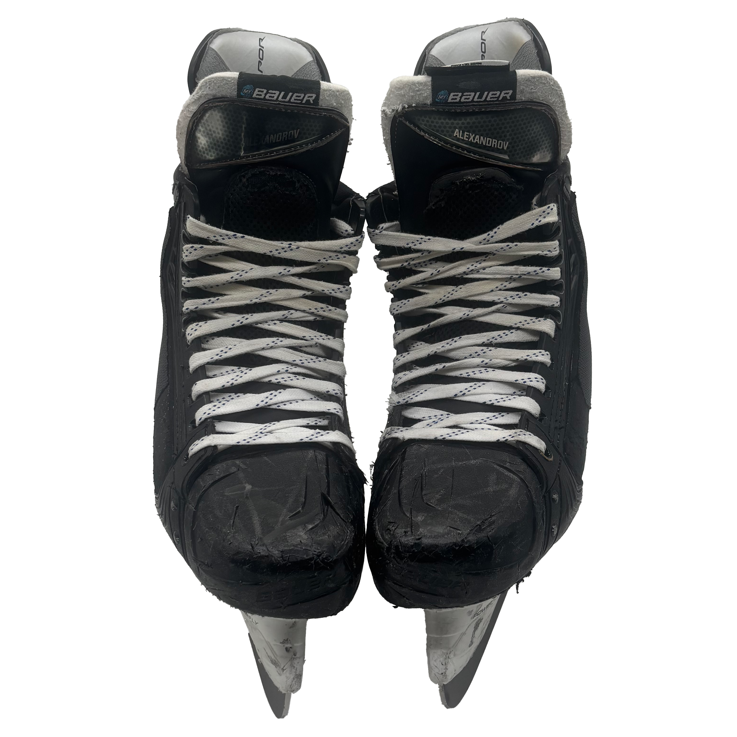 Bauer Vapor Hyperlite 2 - Used Pro Stock Skates - Size 9.5E with Shot Blockers