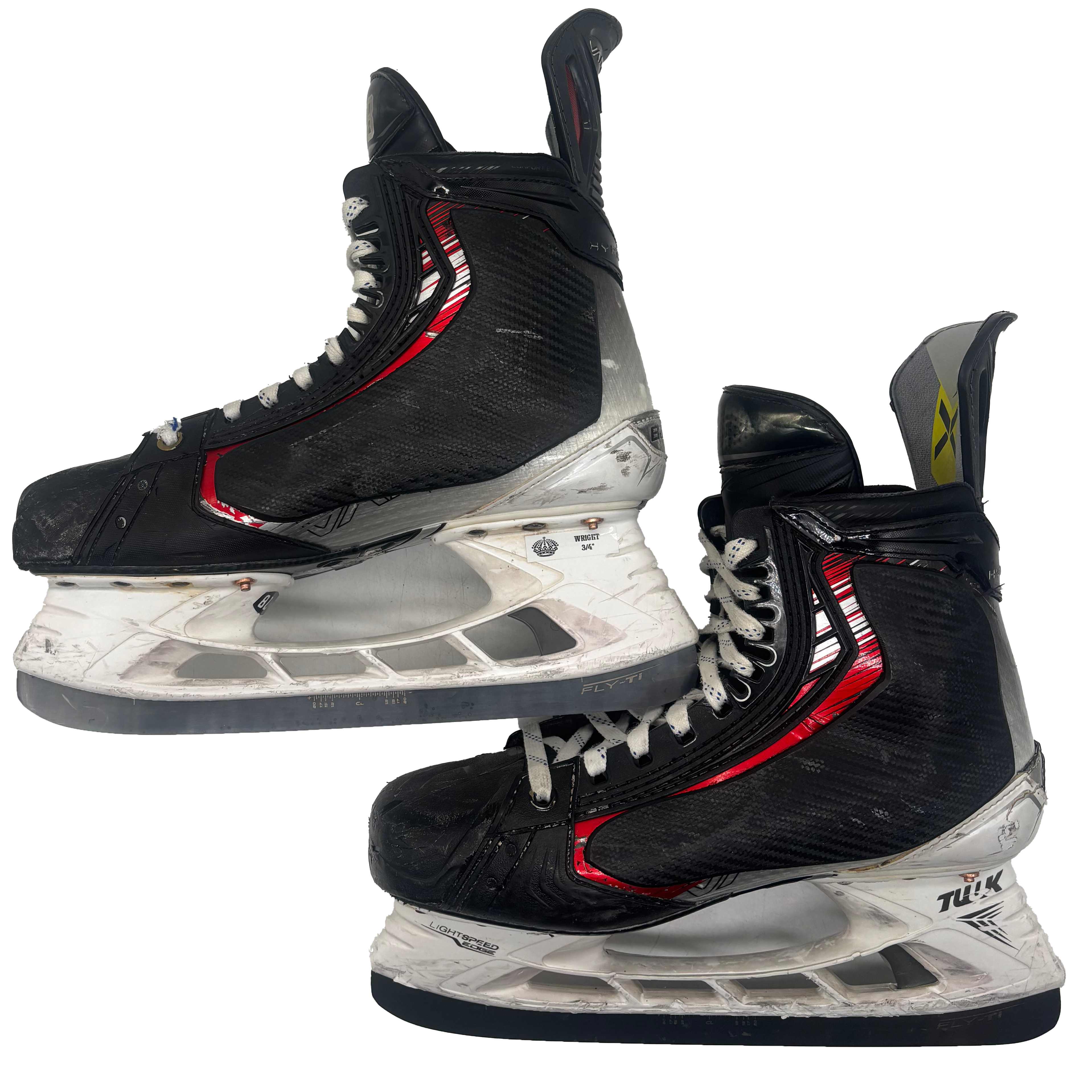 Bauer Vapor Hyperlite 2 - Used Pro Stock Hockey Skates - Size 9E with Shot Blockers