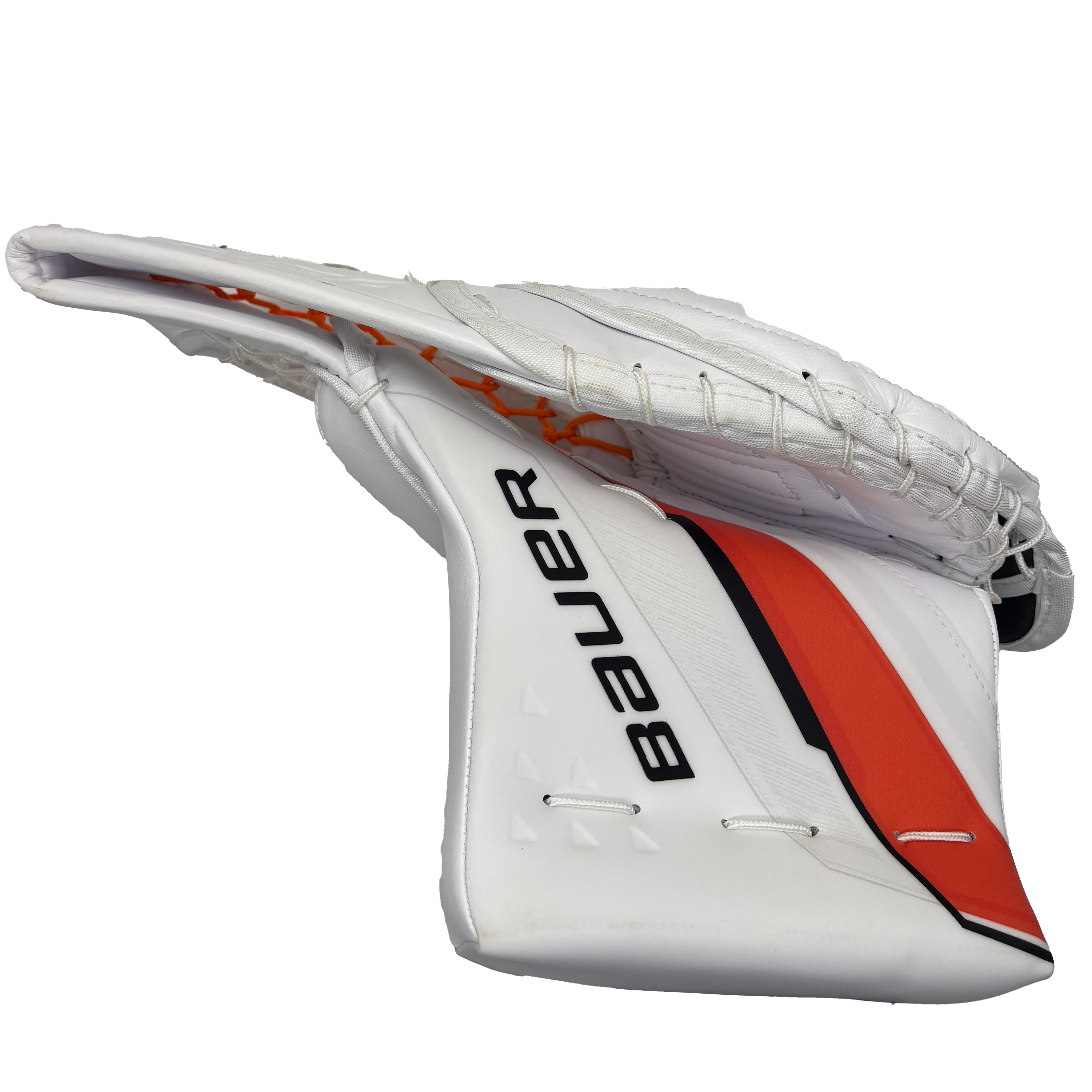 Bauer Supreme Shadow - NHL Pro Stock Goalie Glove - Ivan Fedotov (White/Orange/Black)