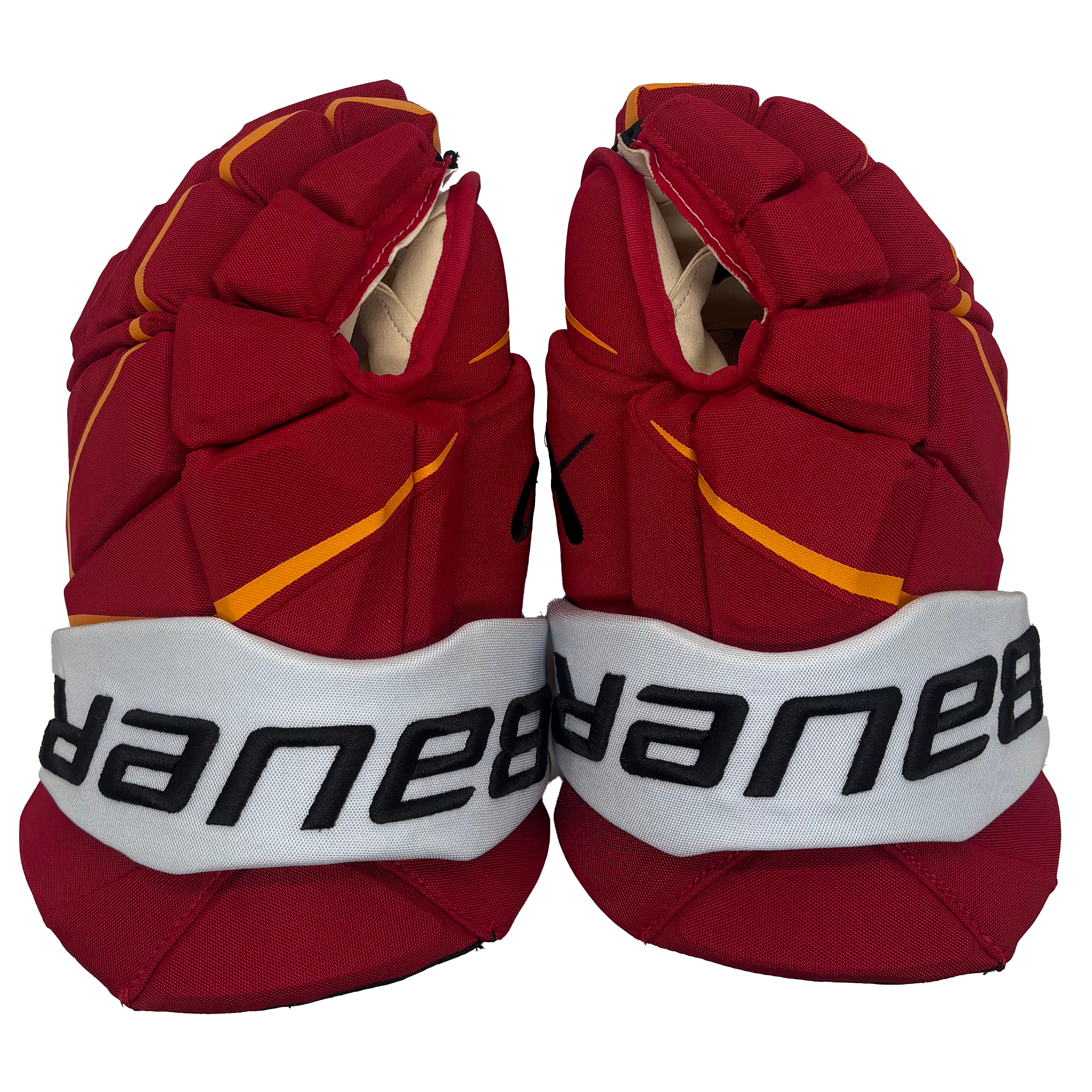 Bauer Hyperlite - NHL Pro Stock Glove - Kevin Bahl (Red/Yellow/White)