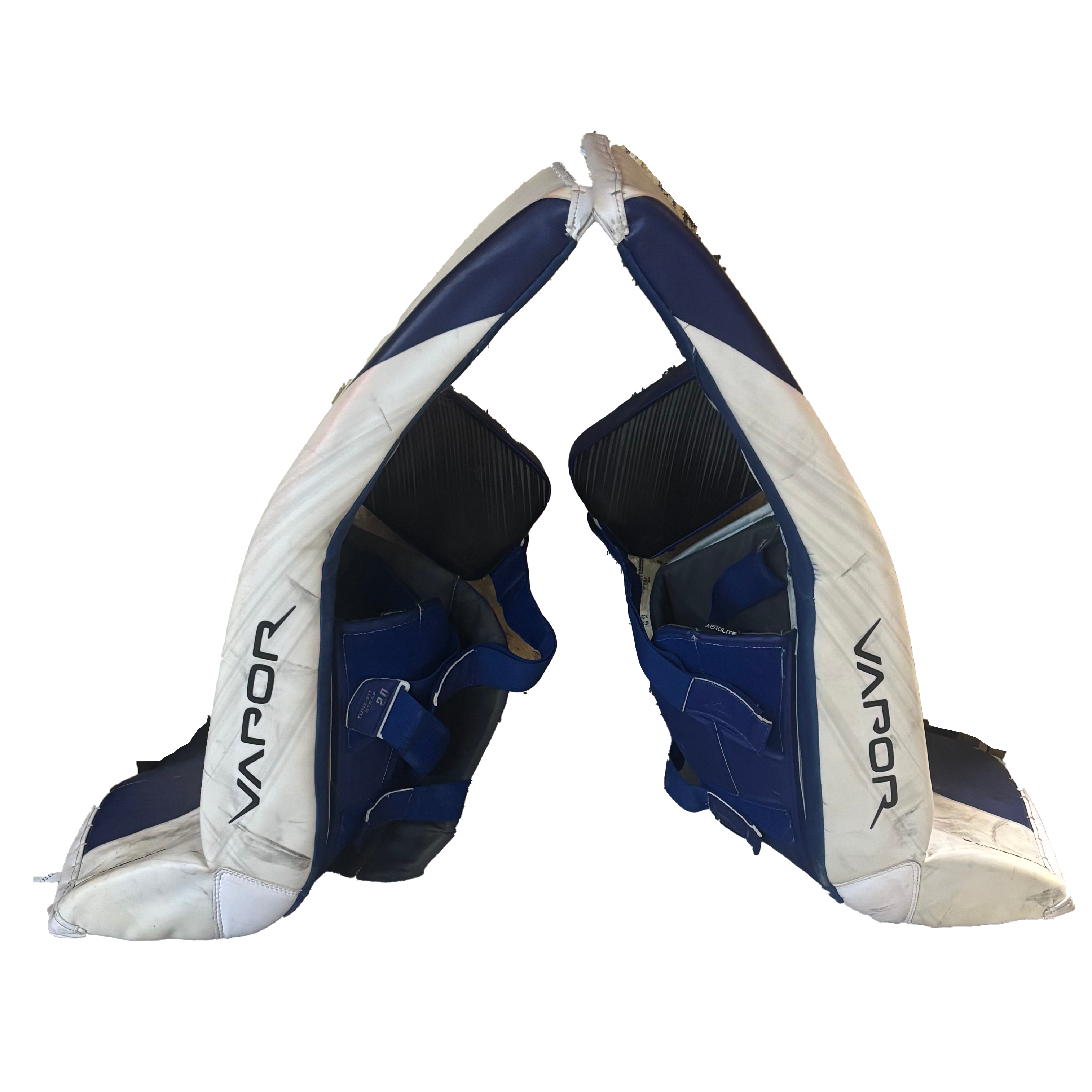 Bauer Vapor Hyperlite 2 - Used Pro Stock Full Right Goalie Full Set (White/Blue/Black)