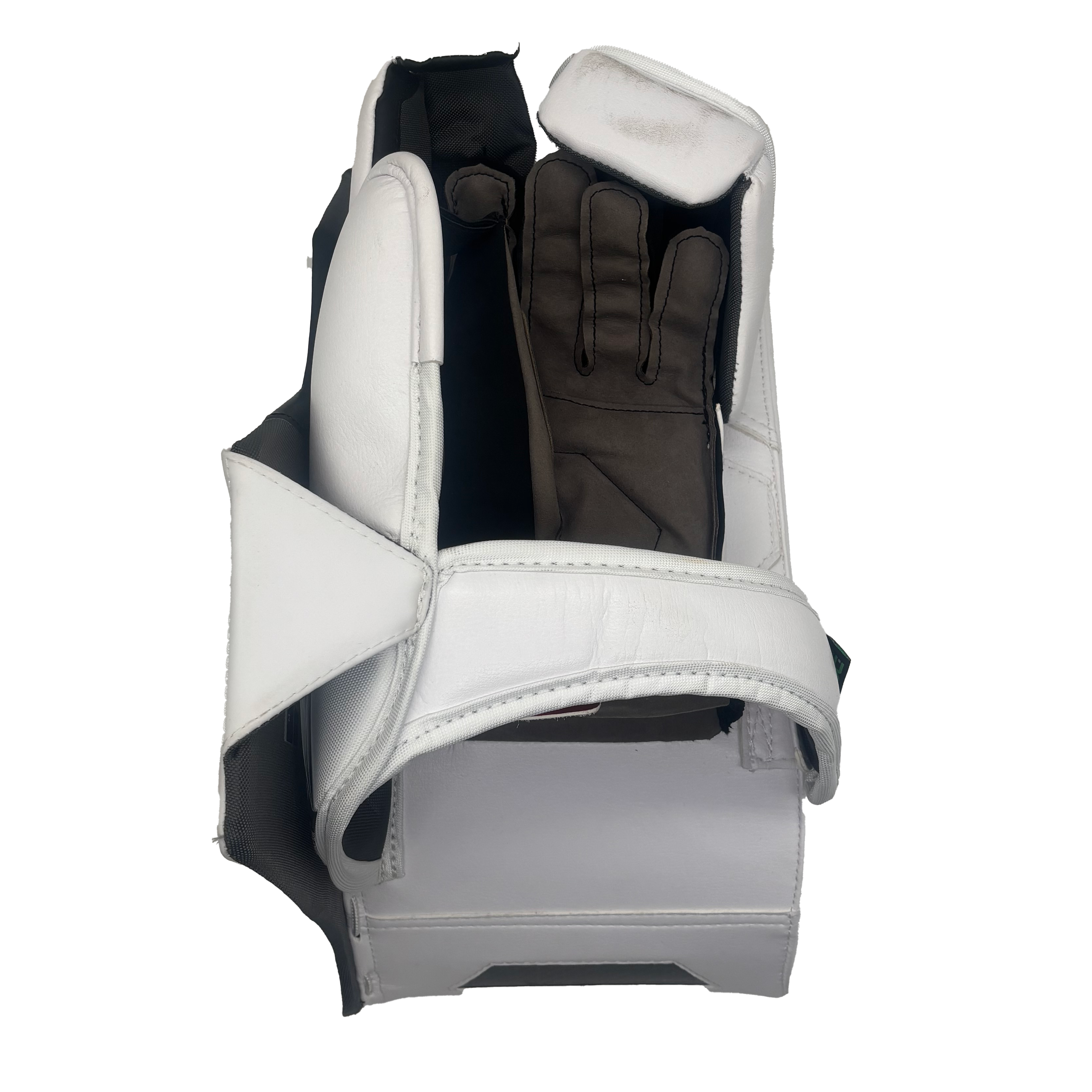Bauer Vapor Flylite - Full Right Pro Stock Goalie Blocker (White/Red)