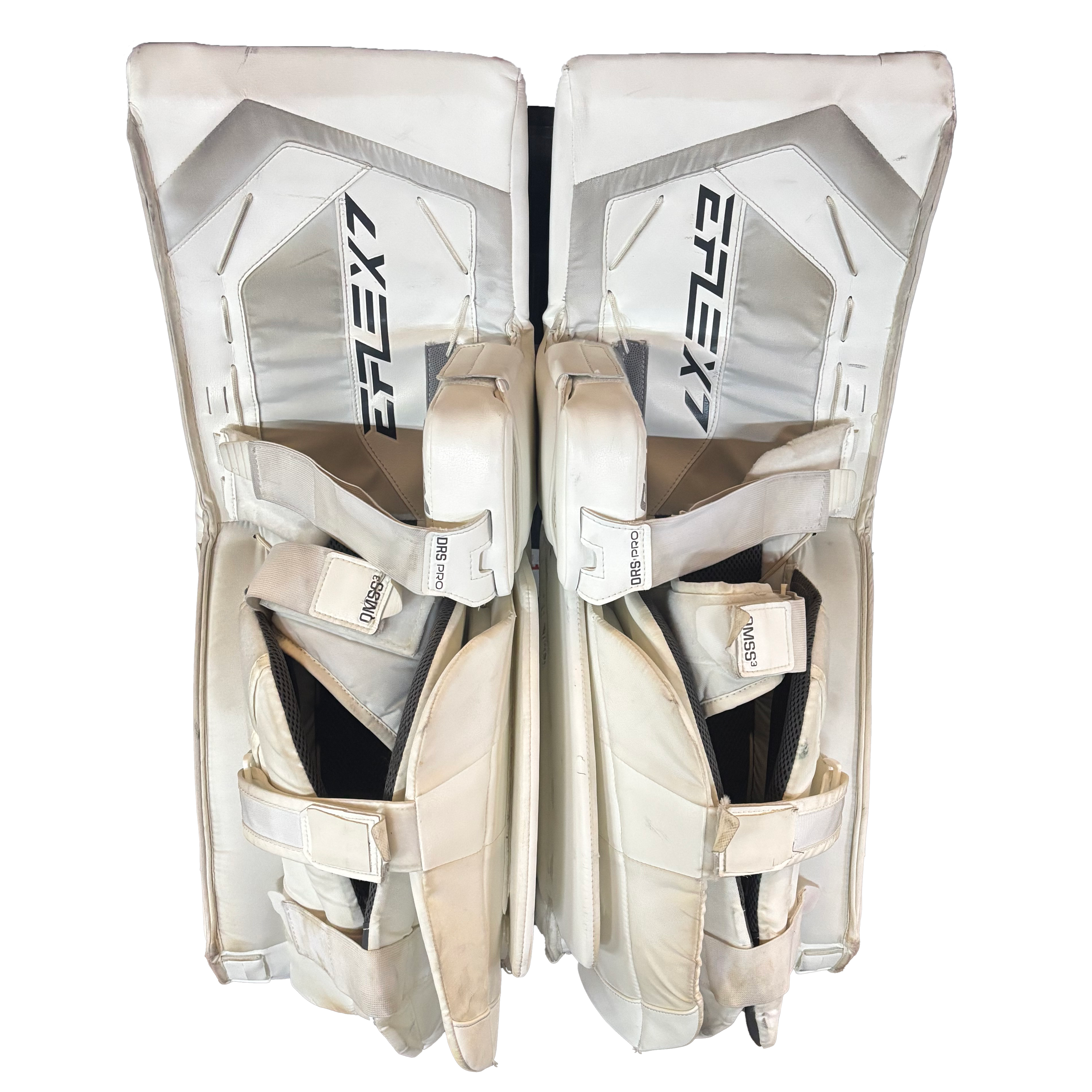 CCM Extreme Flex 7 Pro - Used Pro Stock Goalie Pads (White)