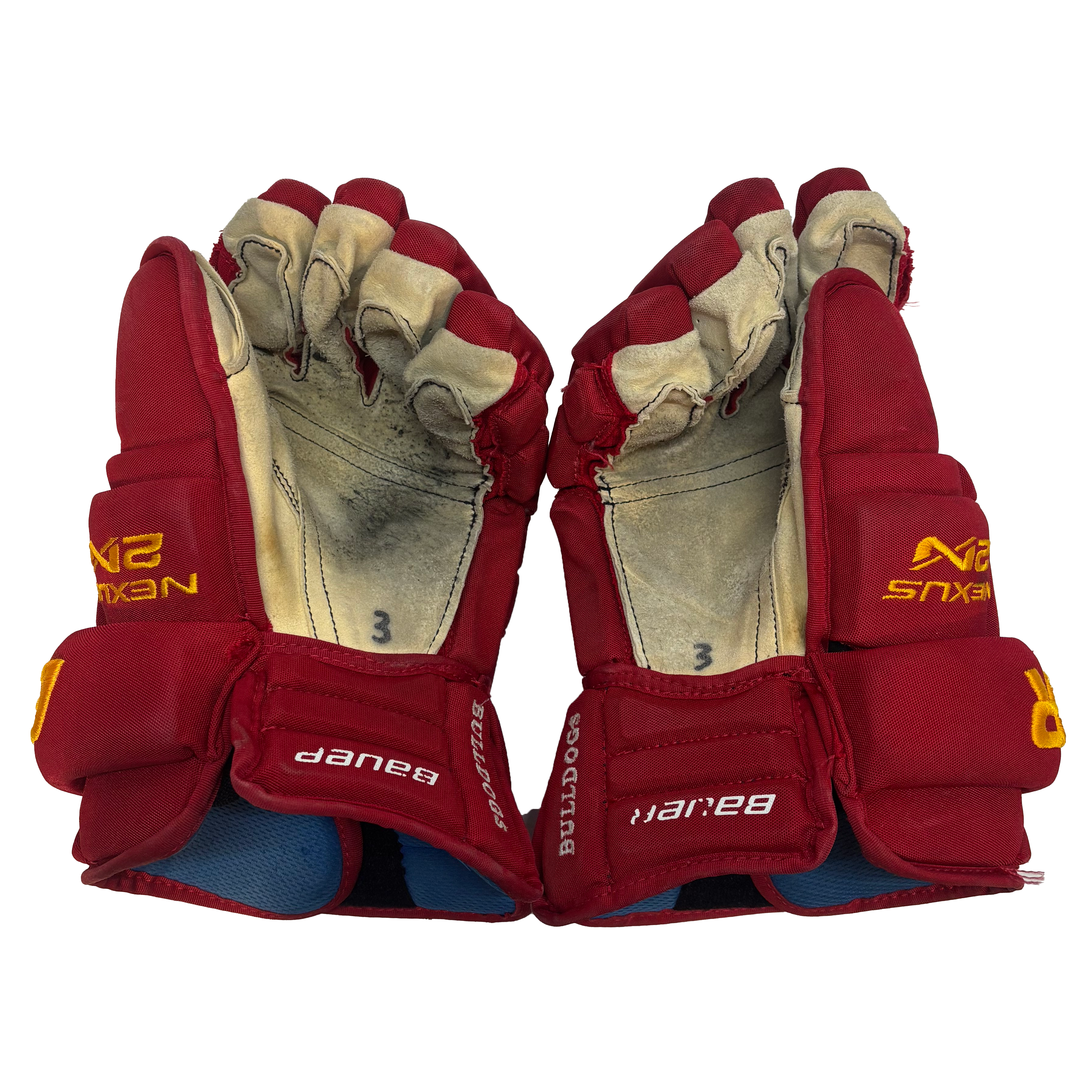Bauer Nexus 2N - Used NCAA Pro Stock Glove (Red/Yellow)