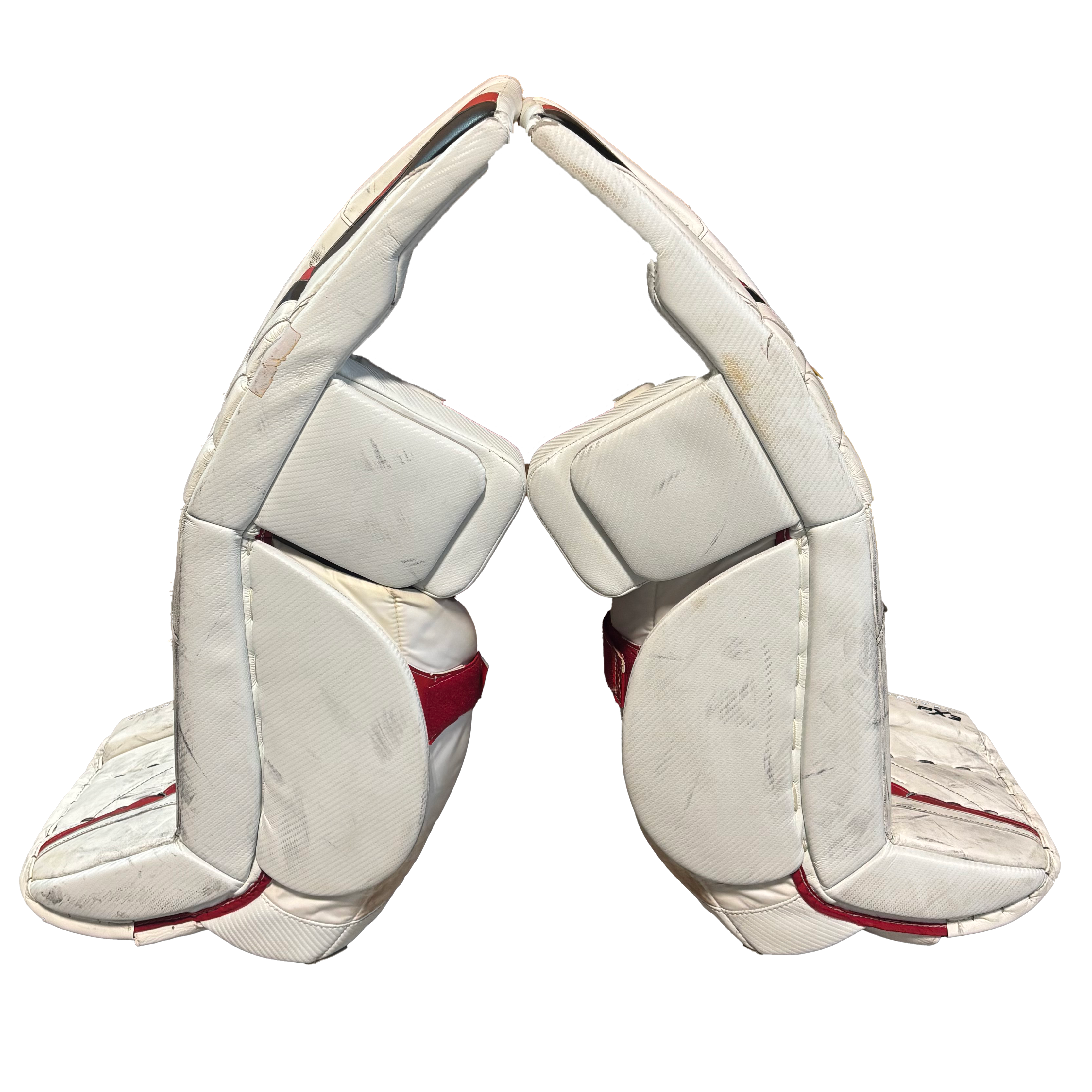 TRUE Catalyst PX3 - Used Pro Stock Goalie Pads (White/Black/Red)