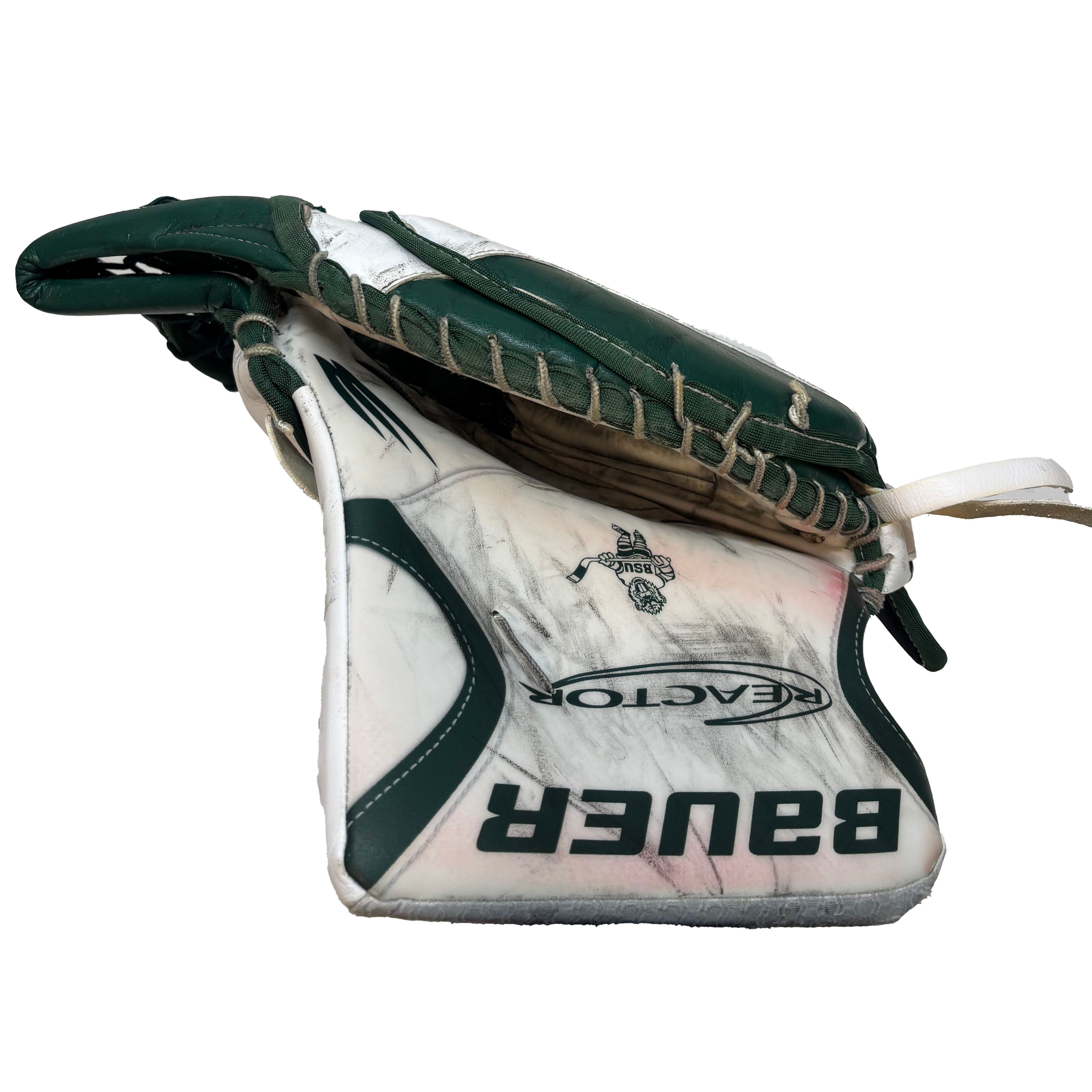 Bauer Vapor Hyperlite 2 - Used NCAA Pro Stock Goalie Full Set (White/Green) *Dressed as Bauer Reactor*