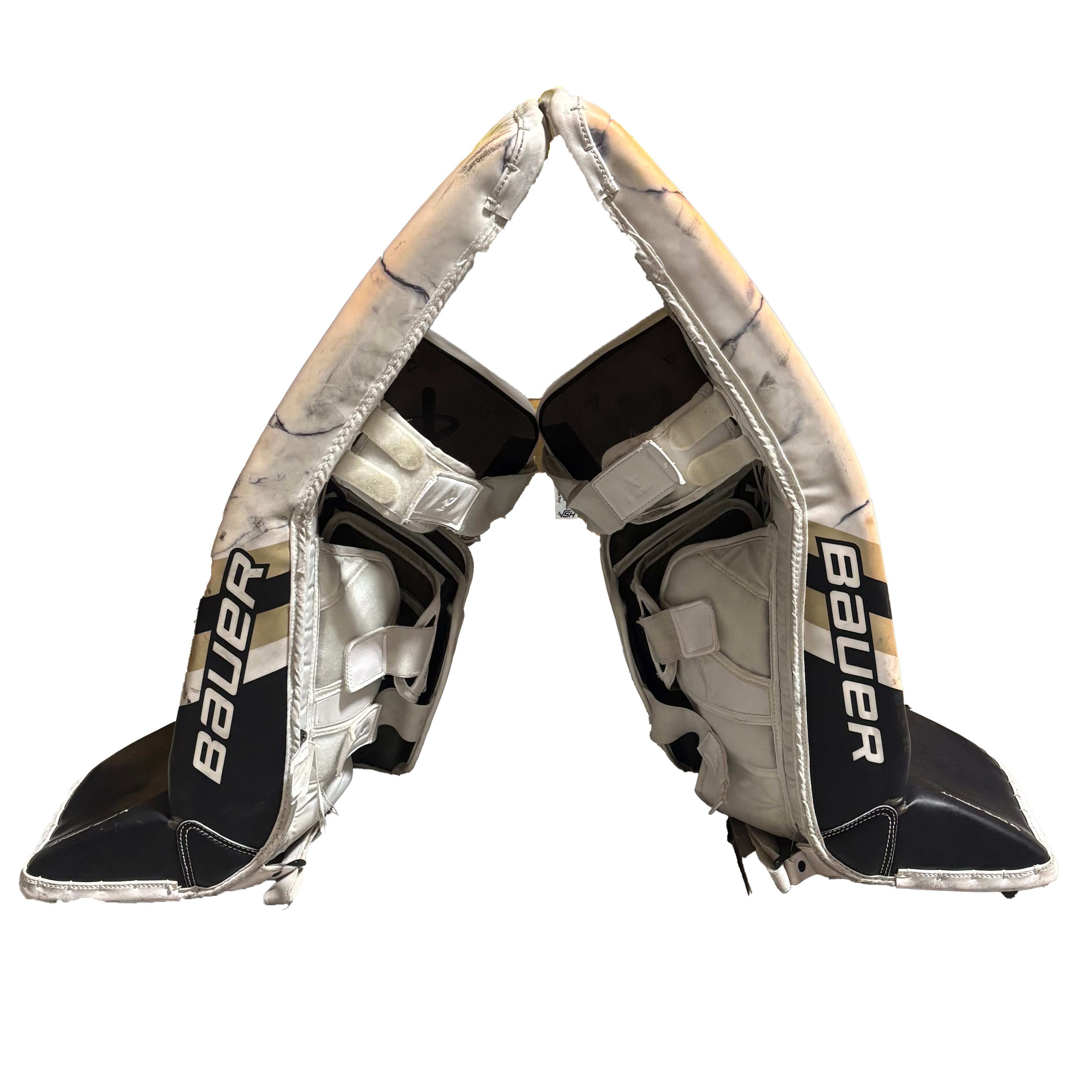 Bauer Supreme Shadow - Used Pro Stock Goalie Full Set (White/Black/Gold)