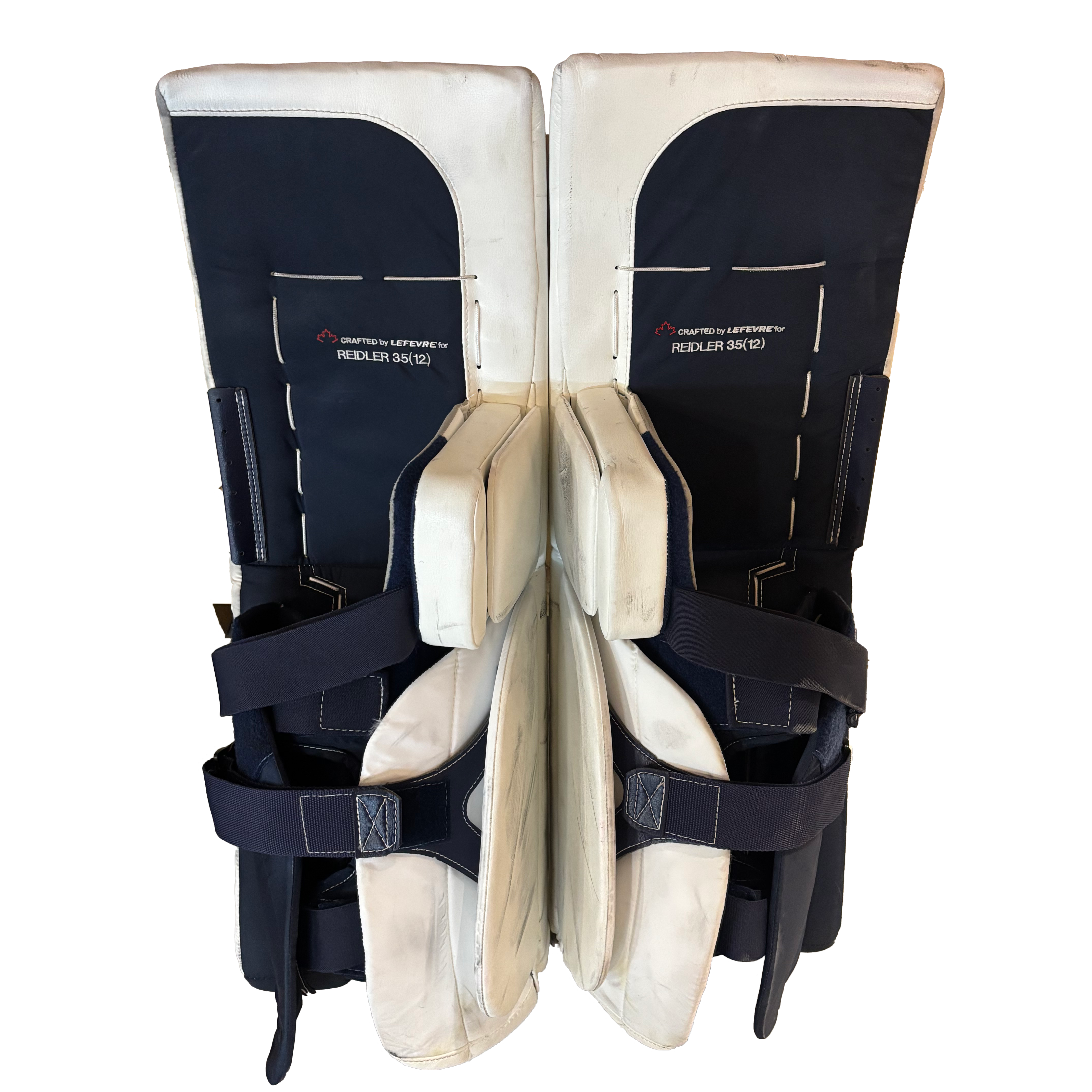 True Catalyst PX5 - Used Pro Stock Goalie Pads (White/Navy)
