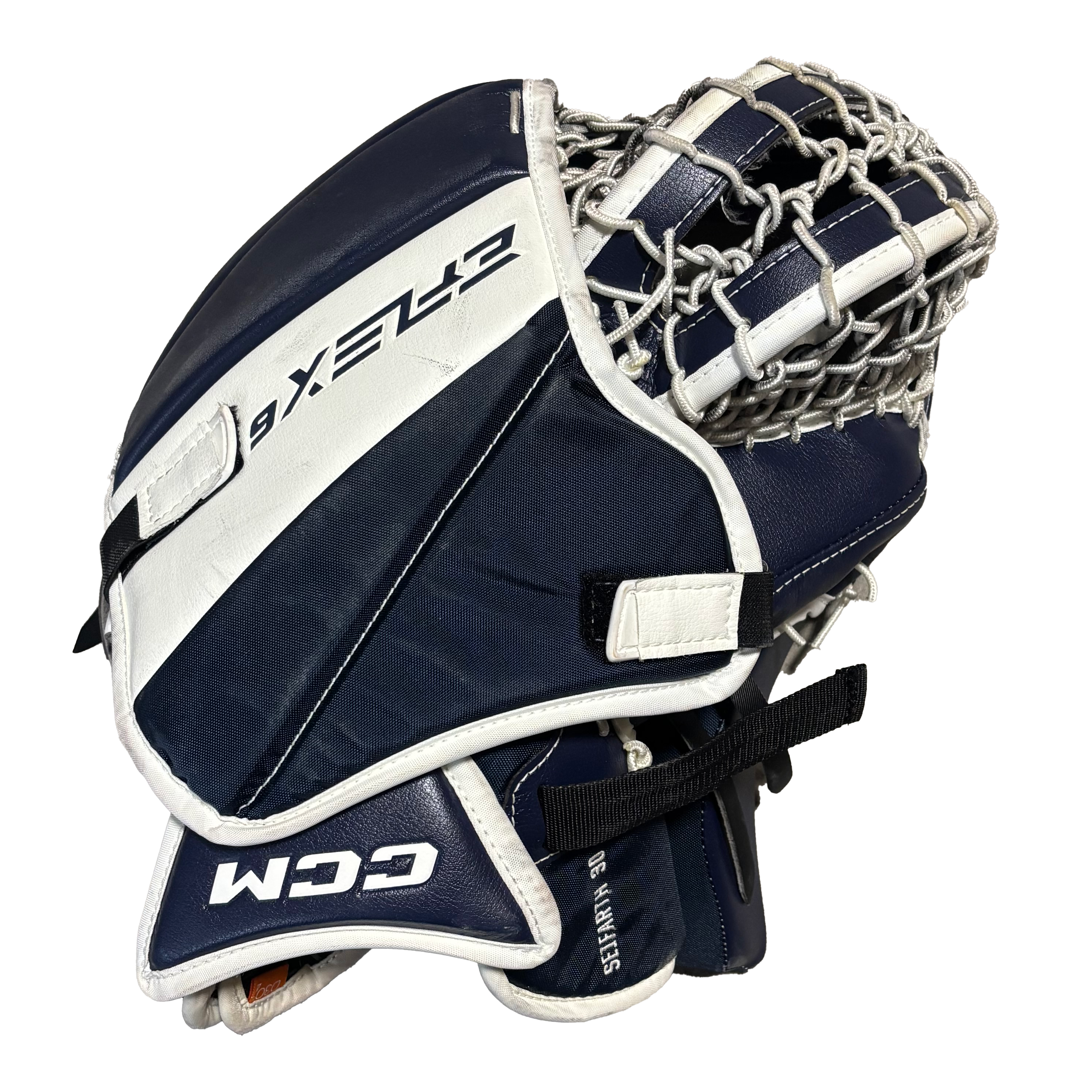 CCM Extreme Flex 6 - Used NCAA Pro Stock Full Set (White/Navy)