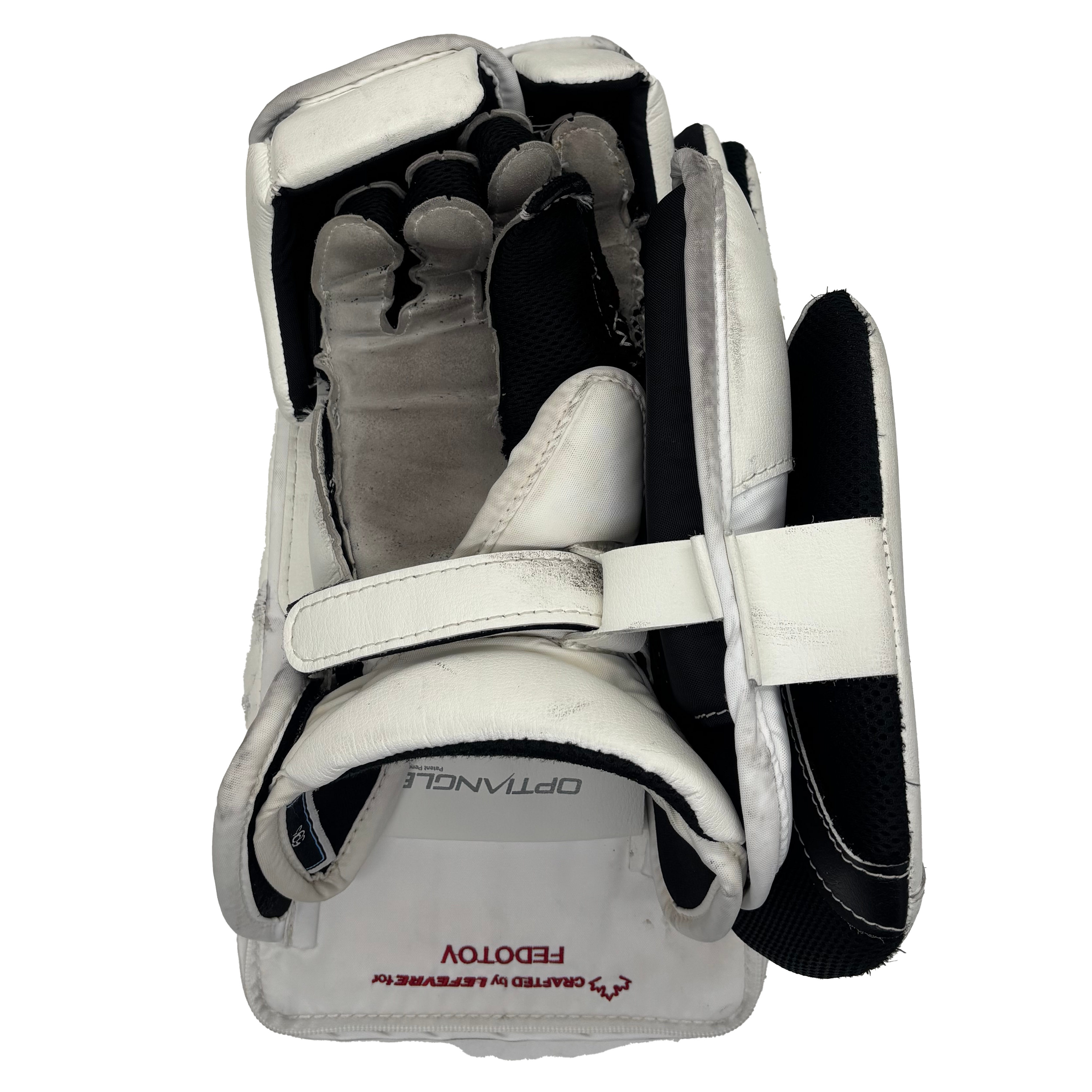 TRUE Catalyst Nitro Pro - Used Pro Stock Goalie Blocker (White/Navy/Red)