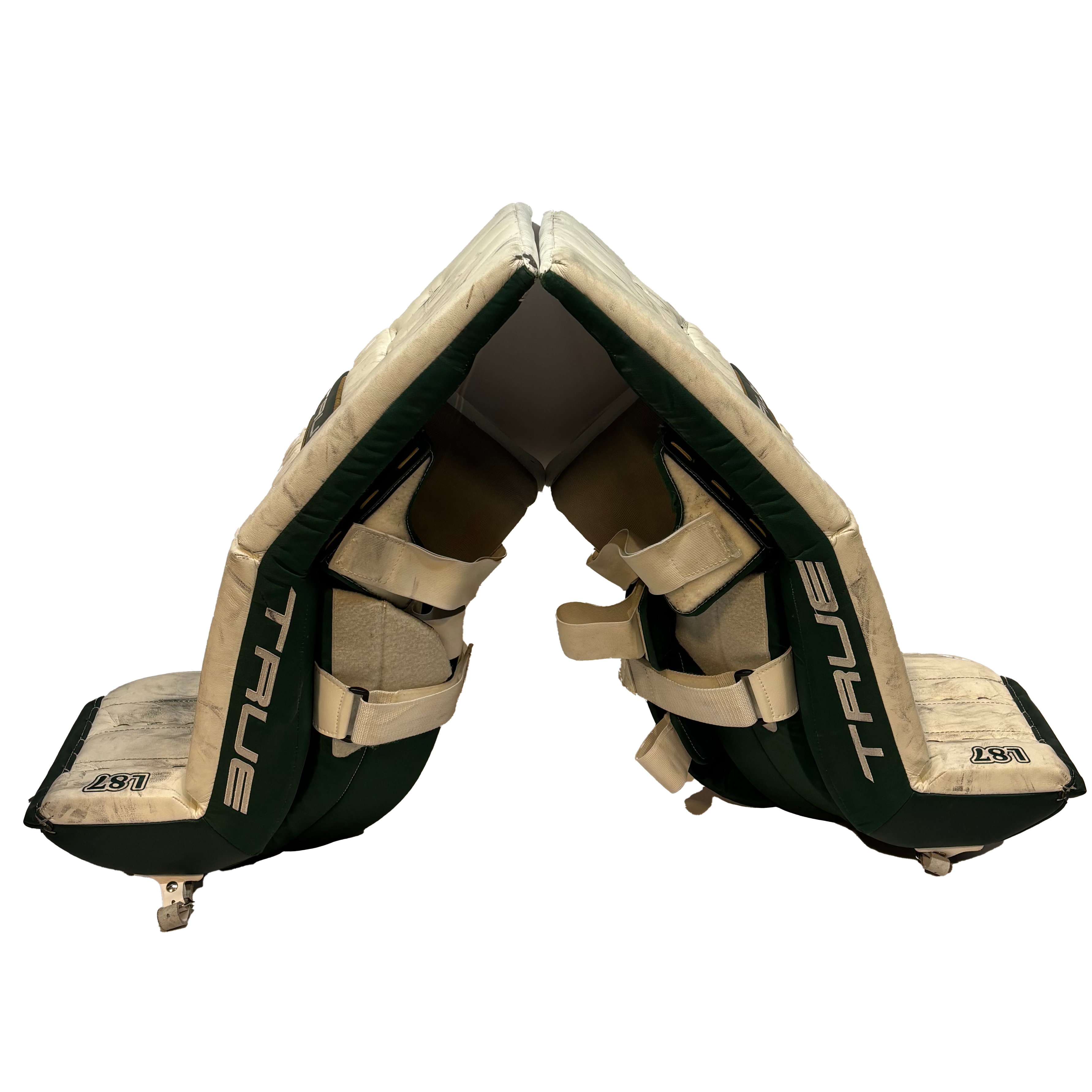 True L87 - Used NCAA Pro Stock Full Goalie Set (White/Green)