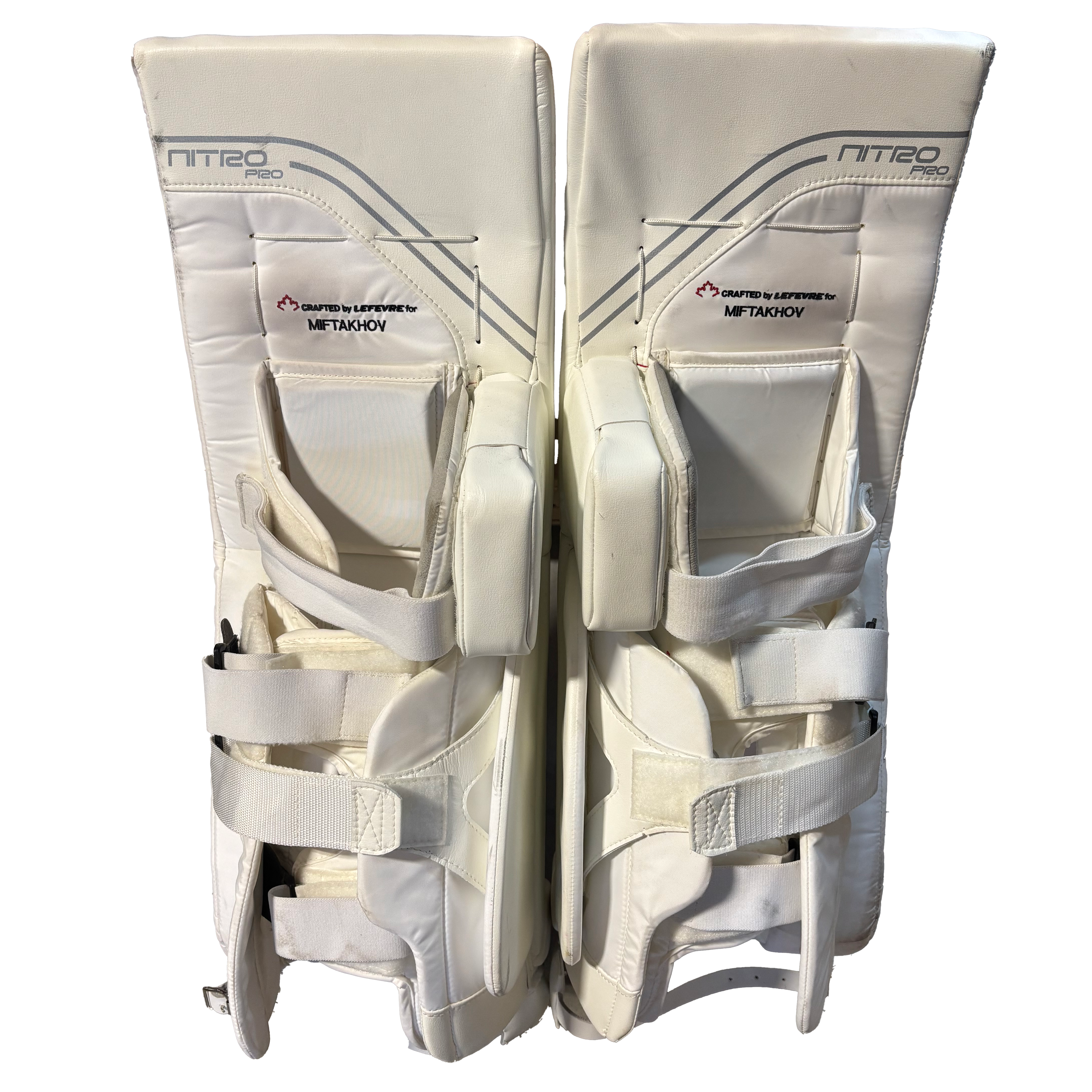 True Catalyst Nitro Pro - Used Pro Stock Goalie Pads (White/Black/Red)