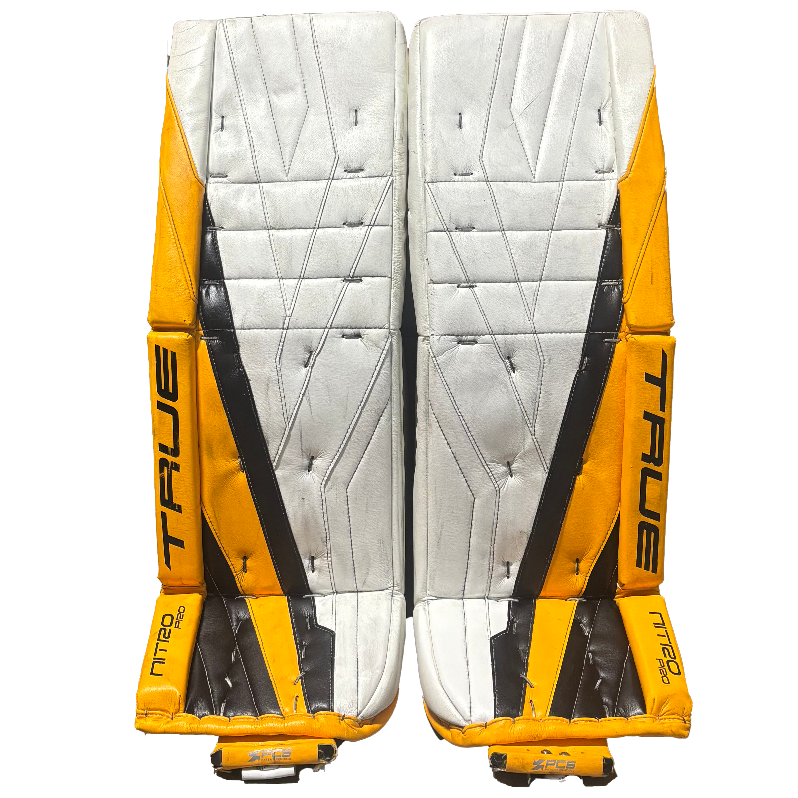 TRUE Catalyst Nitro Pro - Used Pro Stock Goalie Full Set (White/Yellow/Black)