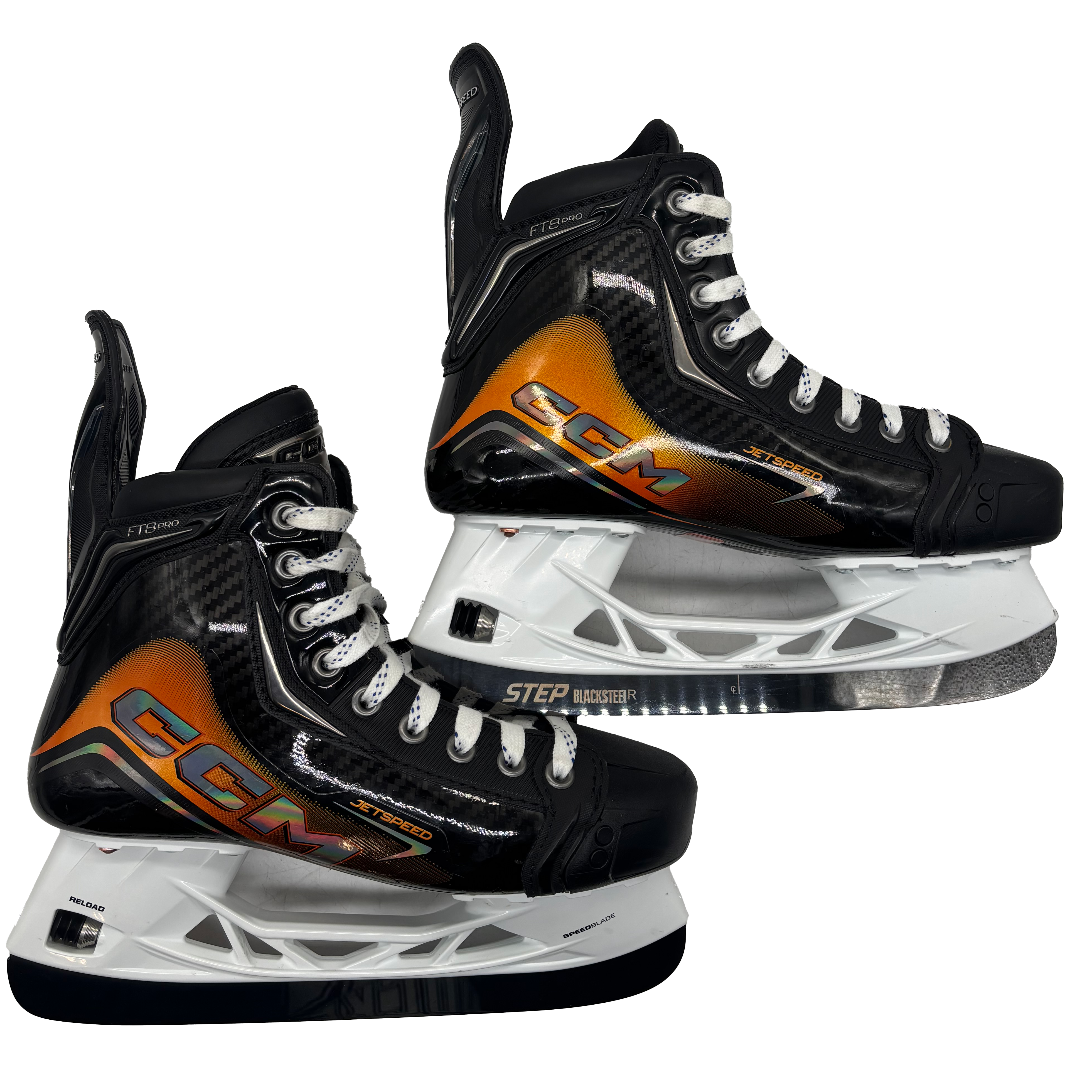 CCM Jetspeed FT8 Pro - Pro Stock Hockey Skates - Size 5E (Orange)