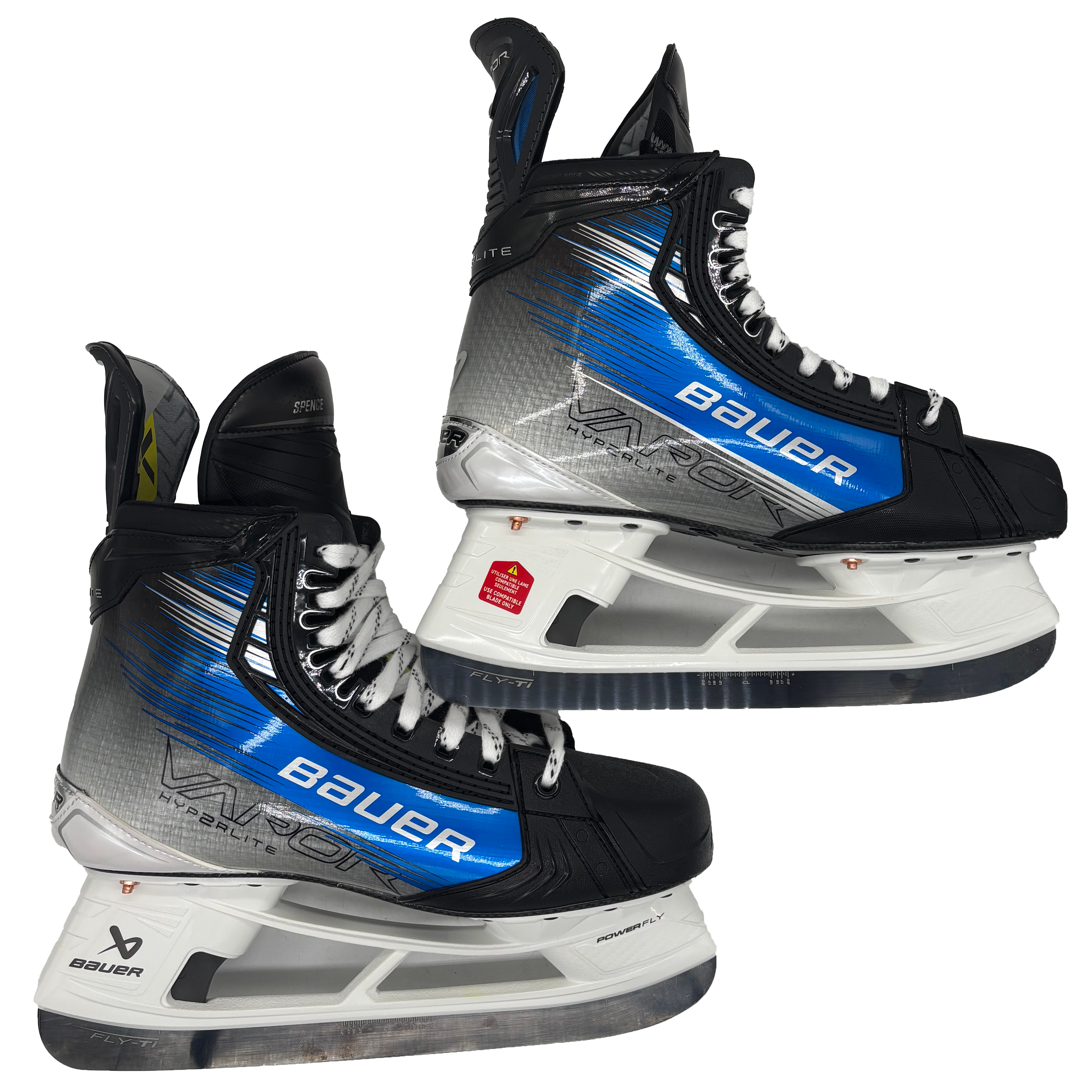 Bauer Vapor Hyperlite 2 - Pro Stock Hockey Skates - Size L9.5 R9.25 (Blue)