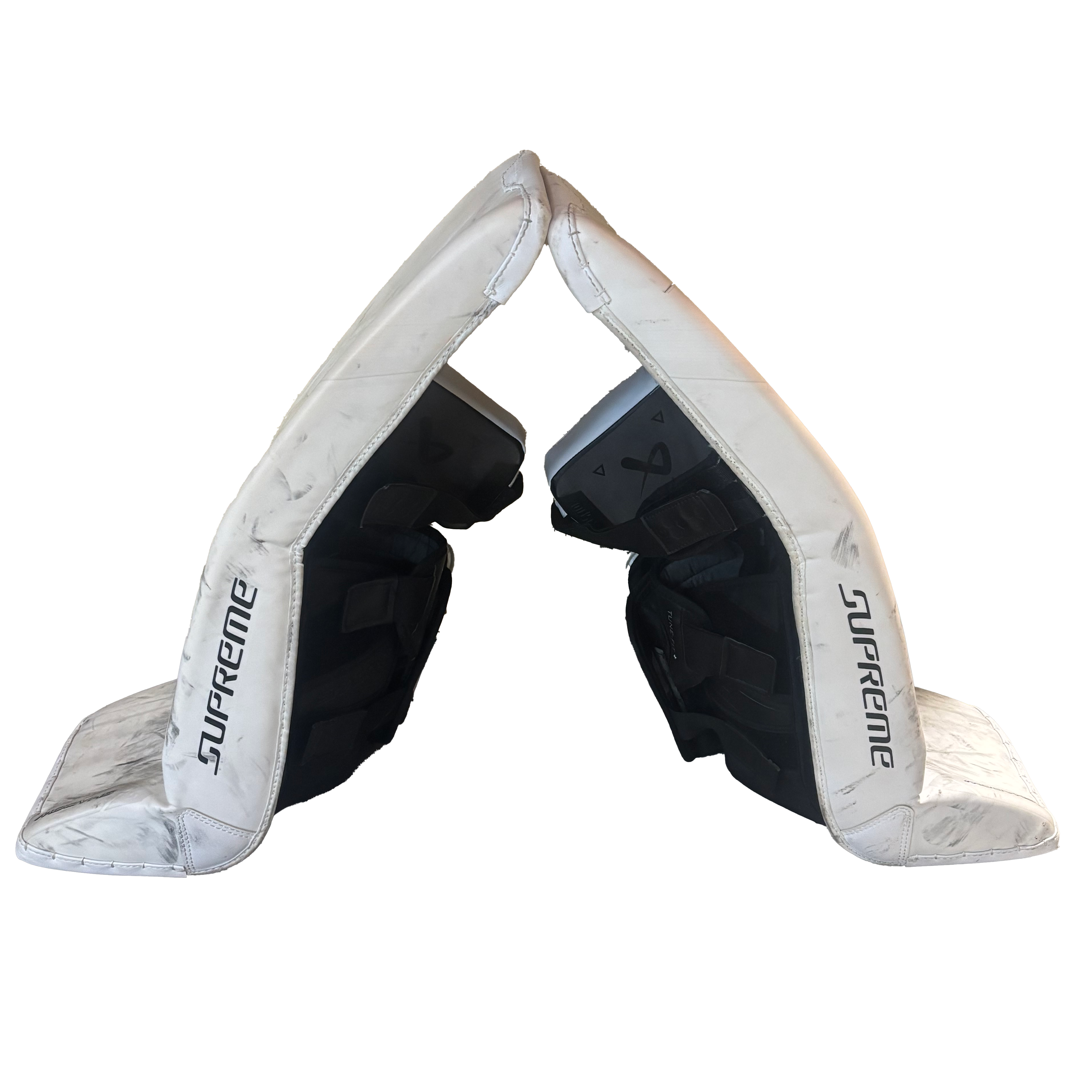 Bauer Supreme Shadow - Used Pro Stock Goalie Pads (White)