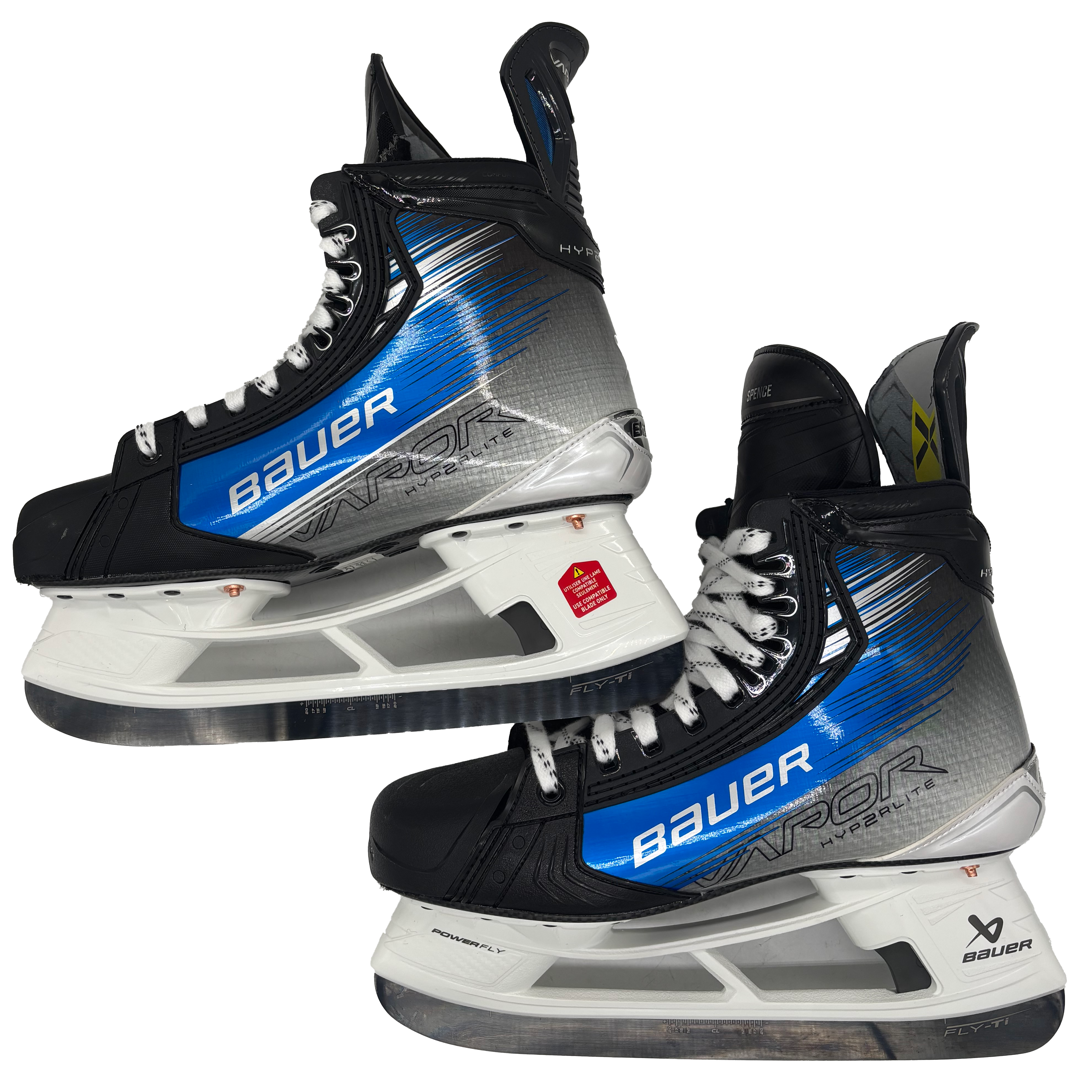 Bauer Vapor Hyperlite 2 - Pro Stock Hockey Skates - Size L9.5 R9.25 (Blue)