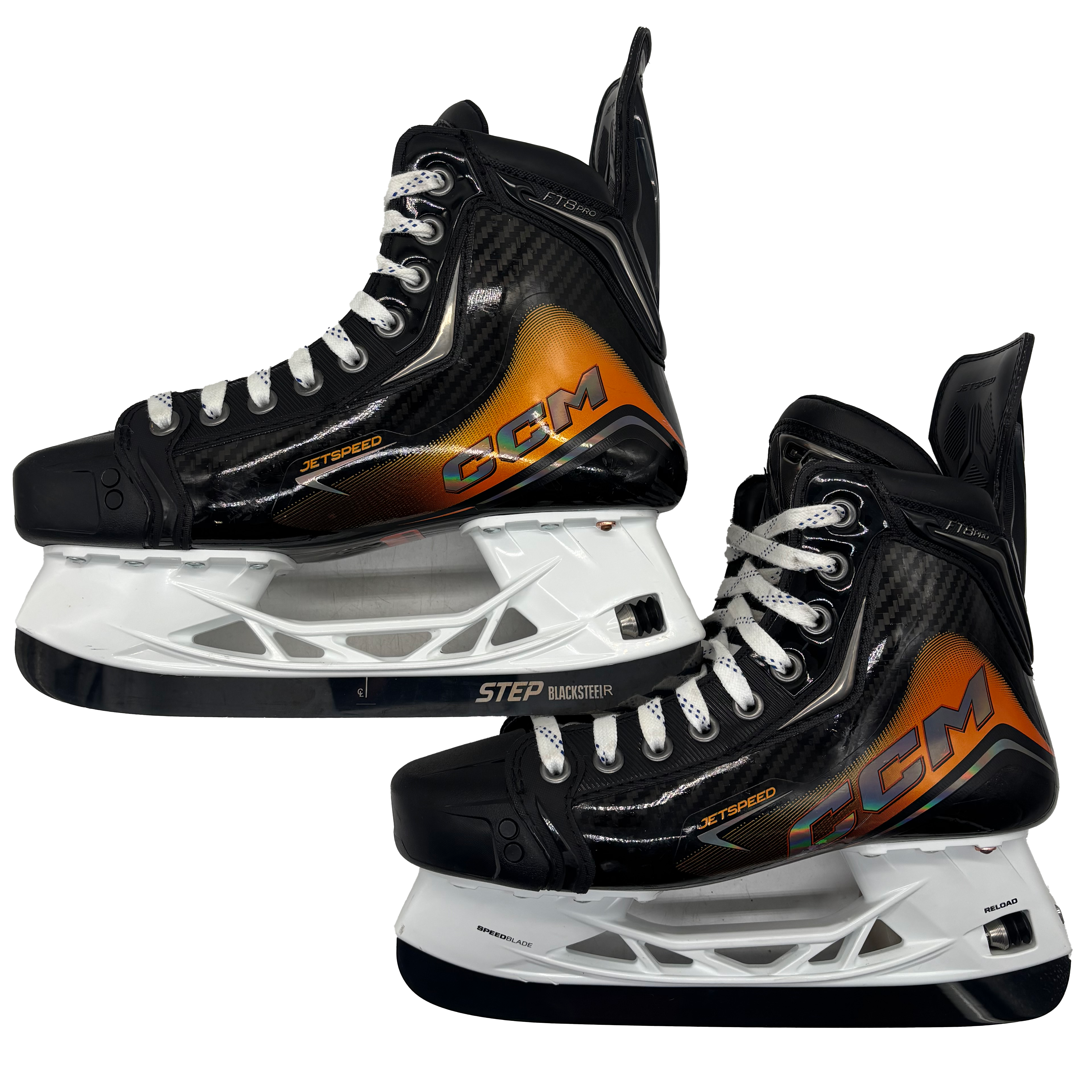 CCM Jetspeed FT8 Pro - Pro Stock Hockey Skates - Size 5E (Orange)