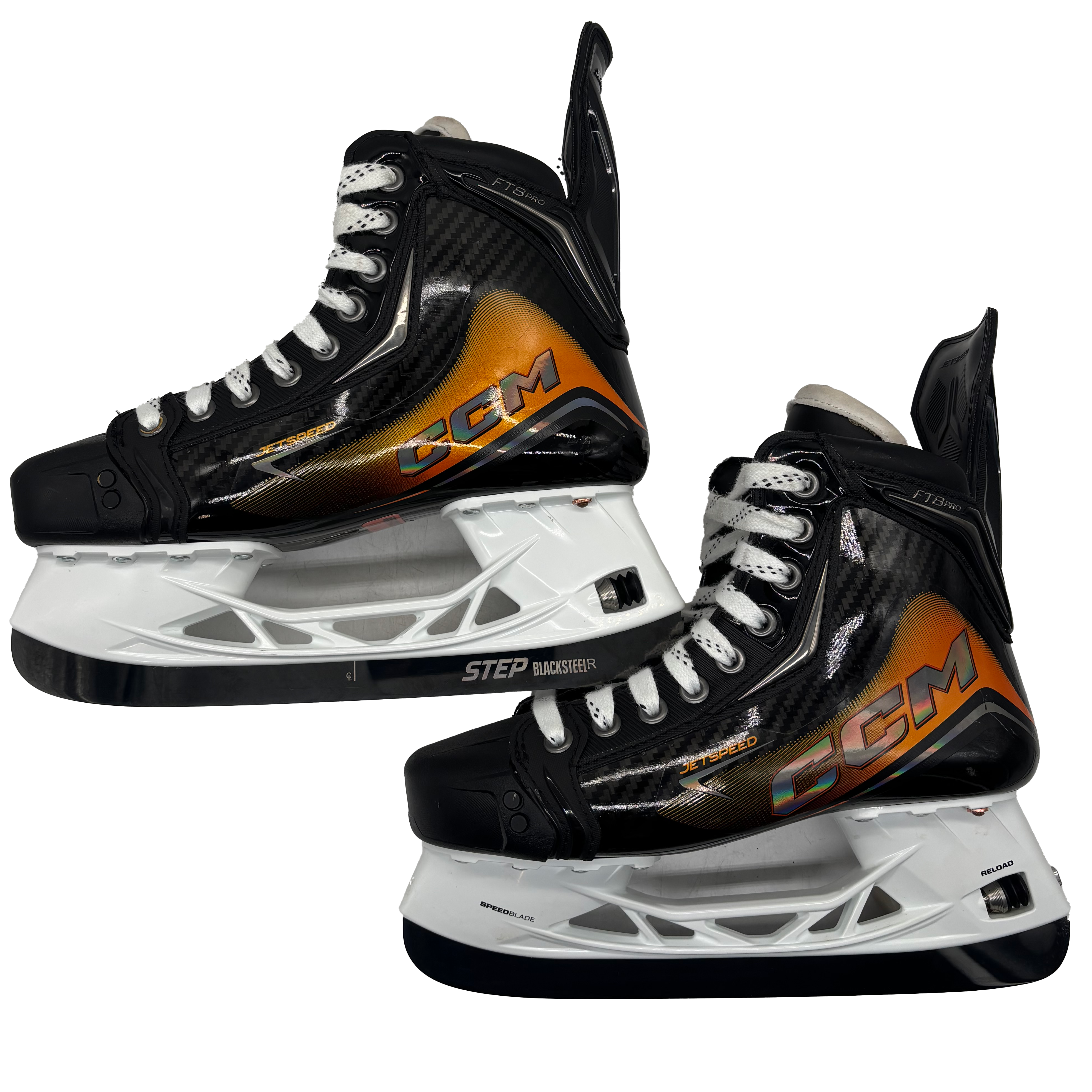 CCM Jetspeed FT8 Pro - NCAA Pro Stock Hockey Skates - Size 5E (Orange)