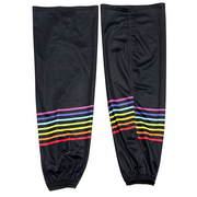 ECHL - Used Pro Game Sock (Rainbow Stripes)